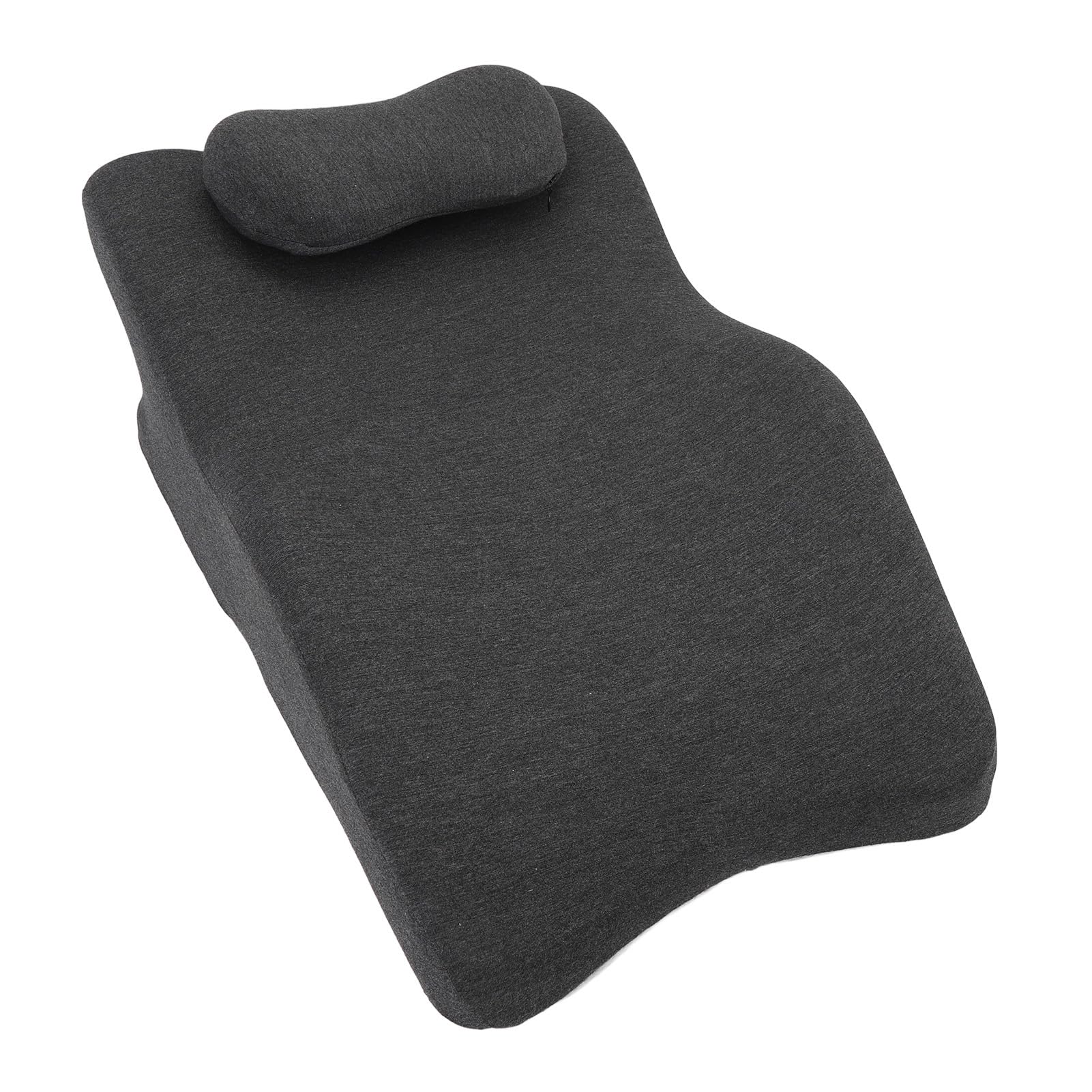 Pongnas Almohada de Cojín Elevador de Piernas para el Hogar y el Salón - Almohada de Descanso de Piernas Premium con Funda de Franela Extraíble (Gris Oscuro)