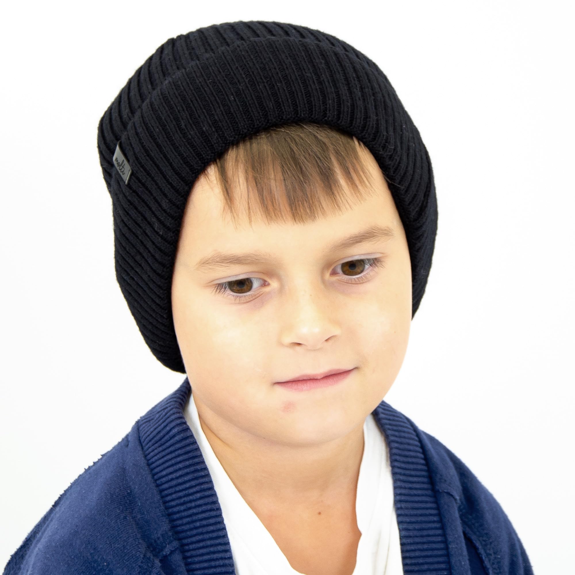 molti Dziecięca czapka beanie, 100% wełna z merynosów, dzianina, bez pomponu, oddychająca i wygodna, rozmiar 52-54, w 5 kolorach
