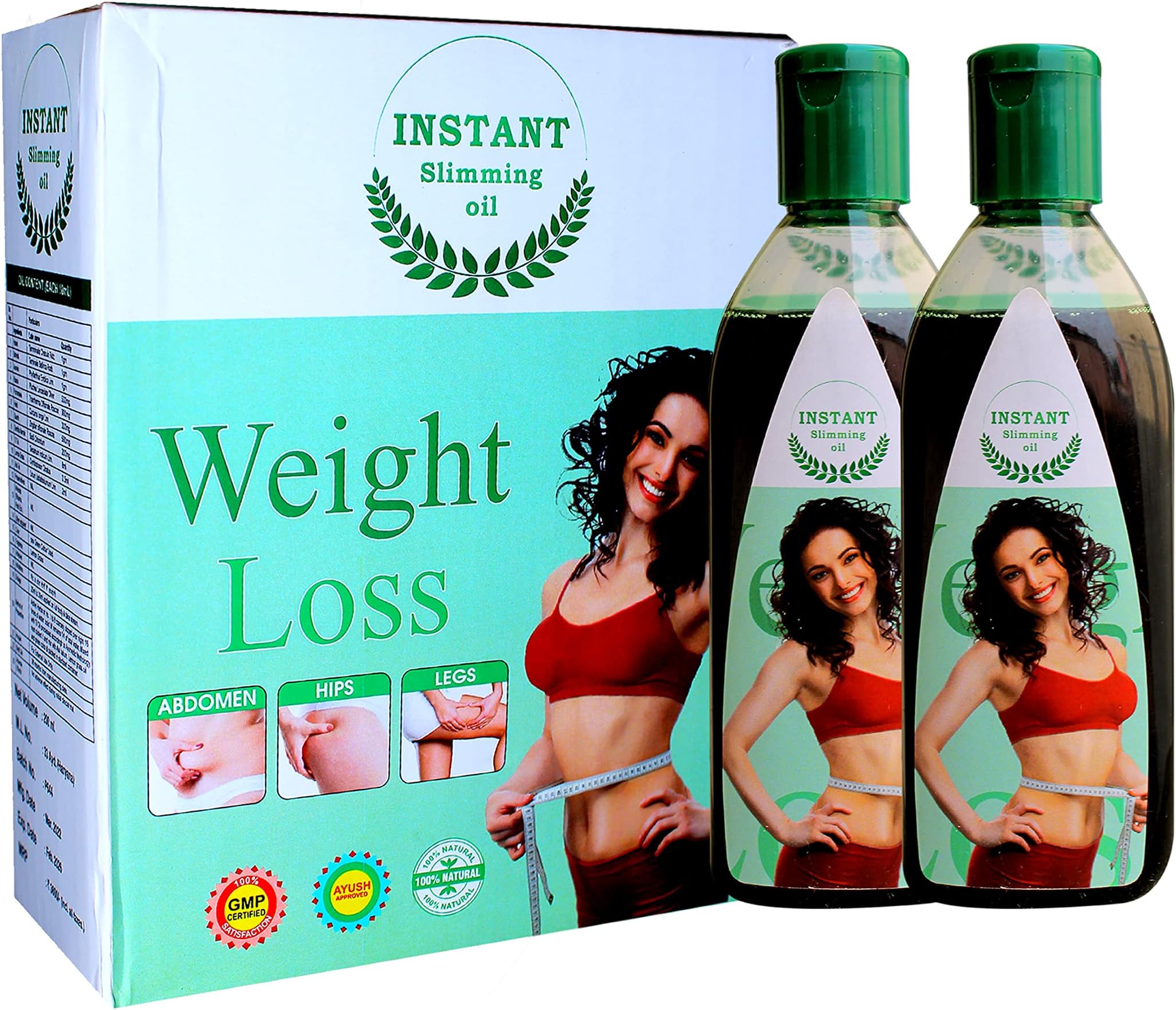 Instant Slimming Oil (ISO) Ayurveda Fat loss oil for women helps fat loss for women/belly fat reduce oil/weight loss massage oil/fat burner oil for women/slimming oil/weight loss oil
