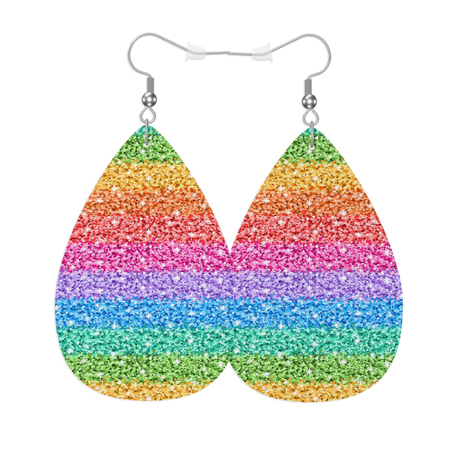 Vosach Exotic Flower Fashion Faux Leather Earrings Traditional Folk Ethnic Ornament Floral Wedding Teardrop Earrings Jewelry For Women Friends Bridal