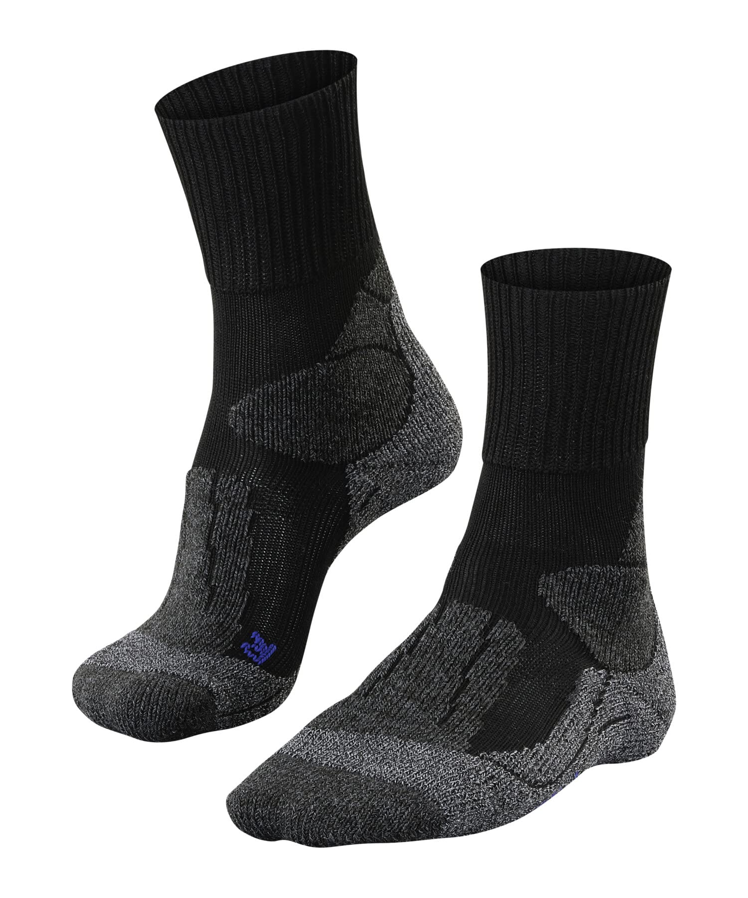 FALKE Women's TK1 Adventure Cool Hiking Socks, Black (Black-Mix 3010), 8-9