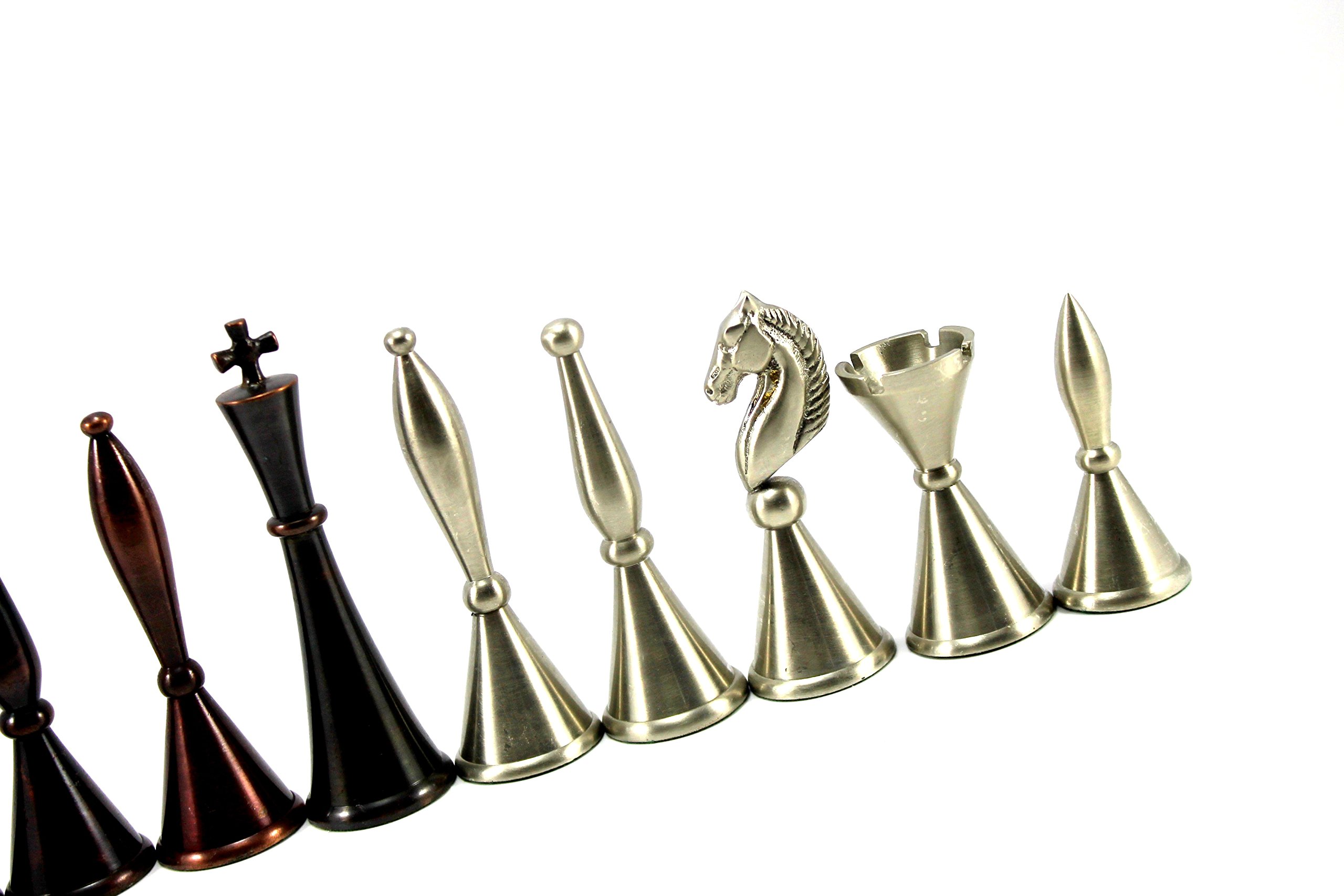 StonKraft Sammleredition Messing Schachfiguren Bauern - Schachfiguren (4" Französisch)