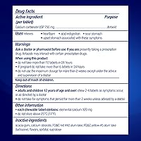 Vista 8 de TUMS Tabletas antiácidas masticables sin azúcar extra fuertes para aliviar la acidez estomacal, bayas de melón, 80