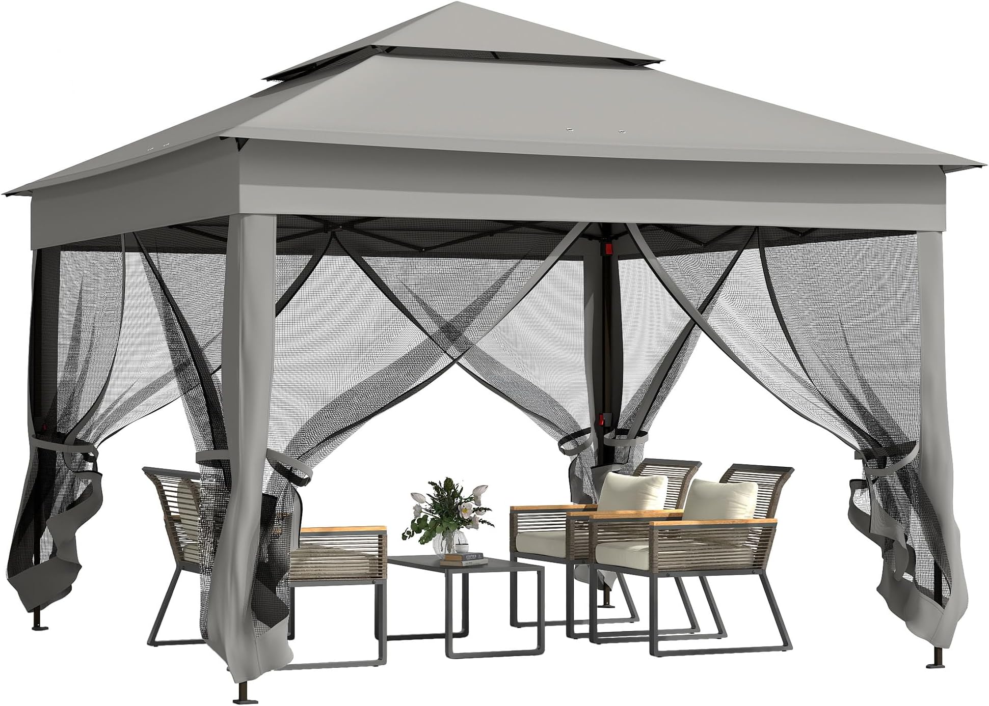 Tente De Camping Canadienne 4 Places Avec Moustiquaire - Idéale Pour Excursions