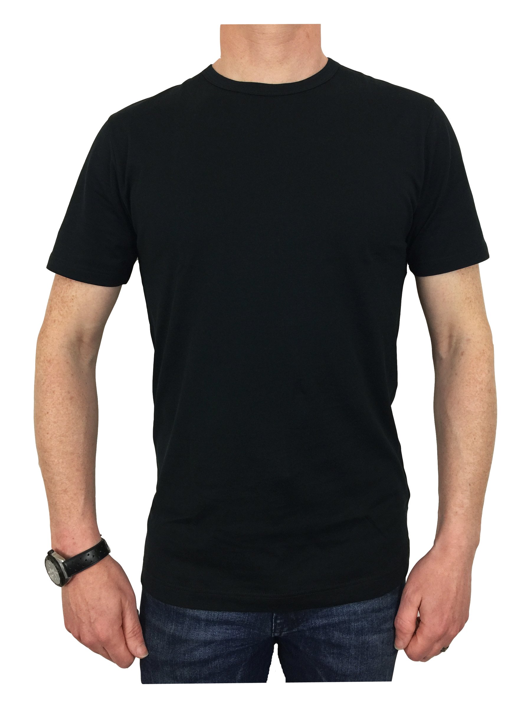 Sunspel Men's Black Classic Tshirt