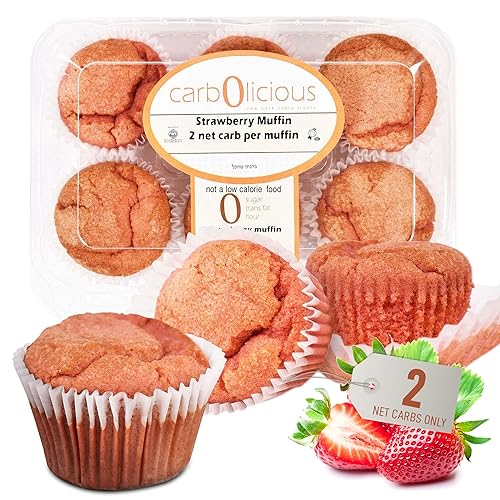 Carb-o-licious - Deliciosos muffins keto con solo 2 carbohidratos netos cada uno, aperitivo saludable sin azúcar con harina de almendras, el mejor