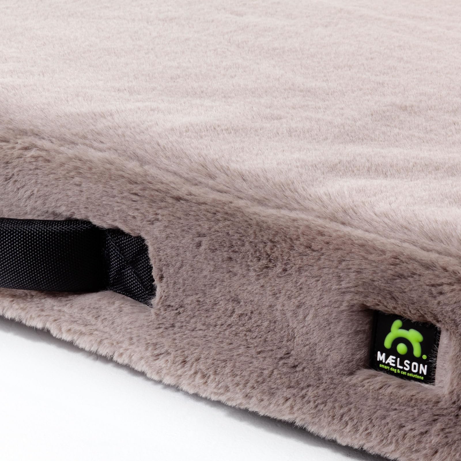 Maelson MemoFluff - Cuccia ortopedica per cani, 80 cm, colore: Nero