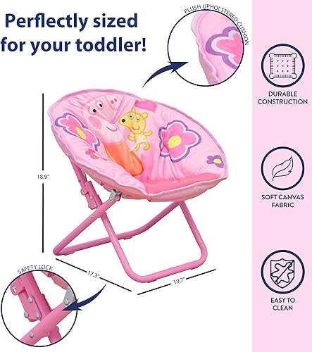 Miniatura 23 de Idea Nuova Paw Patrol Skye - Silla plegable Saucer™ de 19 pulgadas con marco de metal rosa, a partir de 3 años Avengers / Gris,Pistas de