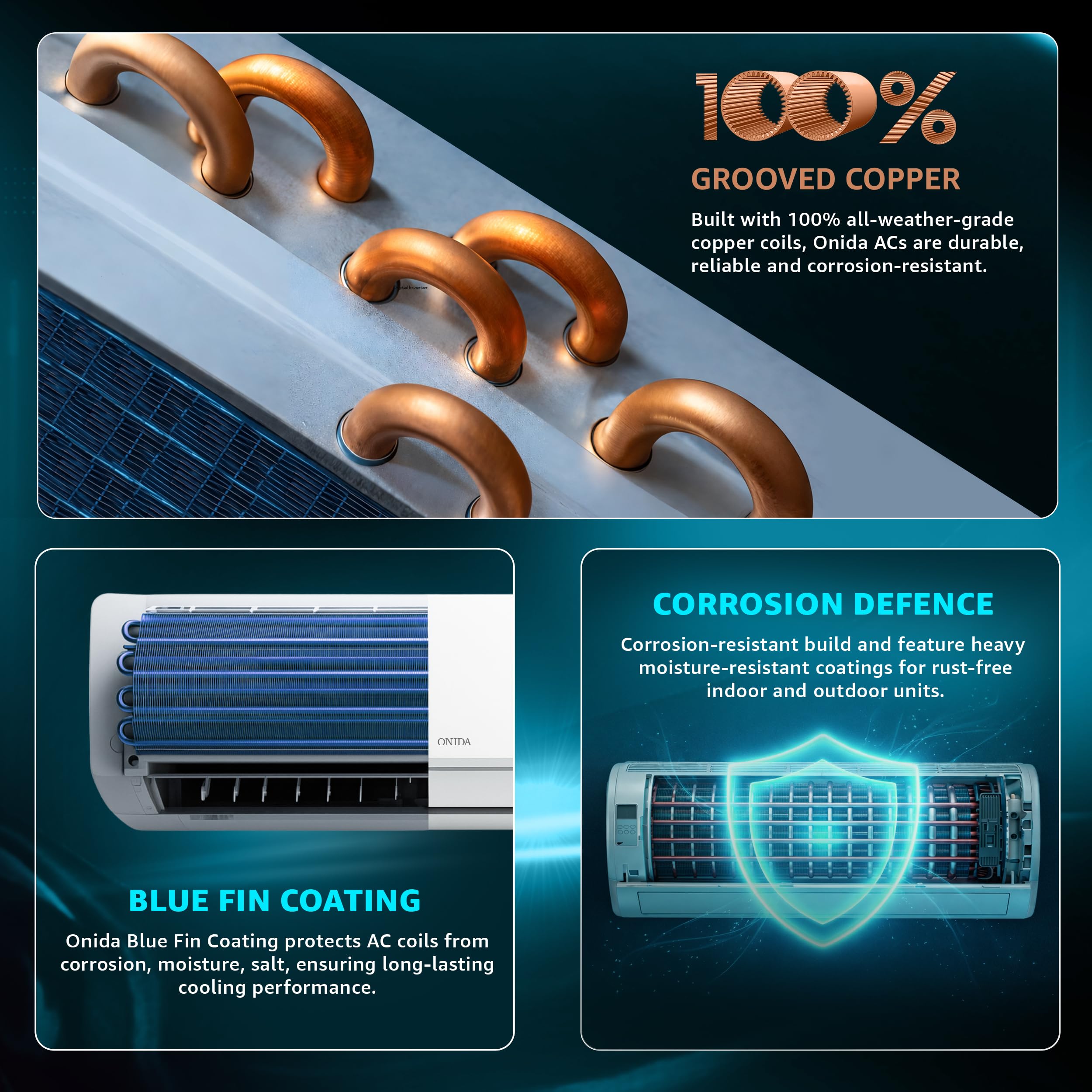 Onida 1 Ton Split AC - Energy Efficient Cooling -8