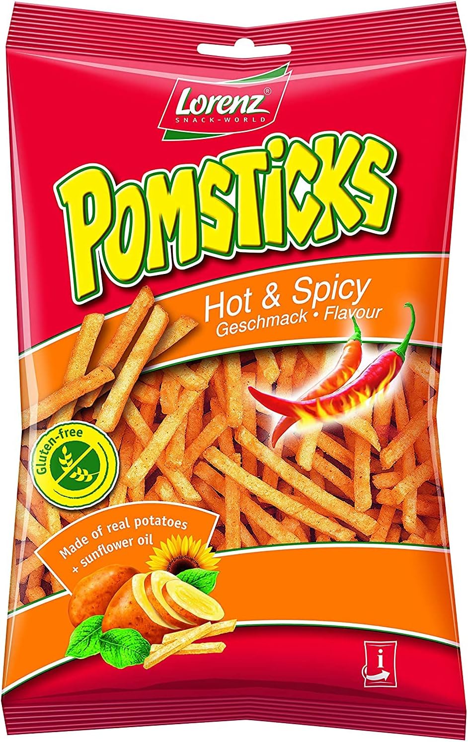 Pomstick Hot & Spicy 85 g Pack of 10