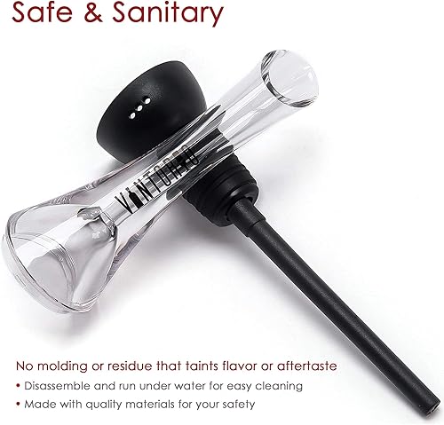 Miniatura 6 de Vintorio Vertedor aireador de vino - Vertedor aireador prémium y boquilla decantadora negro