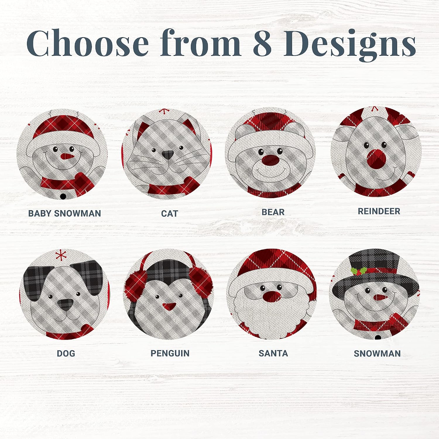 Let's Make Memories - Personalized Plaid Traditional Christmas Stocking - Whimsical Winter Holiday Characters for Entire Family - Match Their Style & Personality - 7.5"x19" - Snowman
