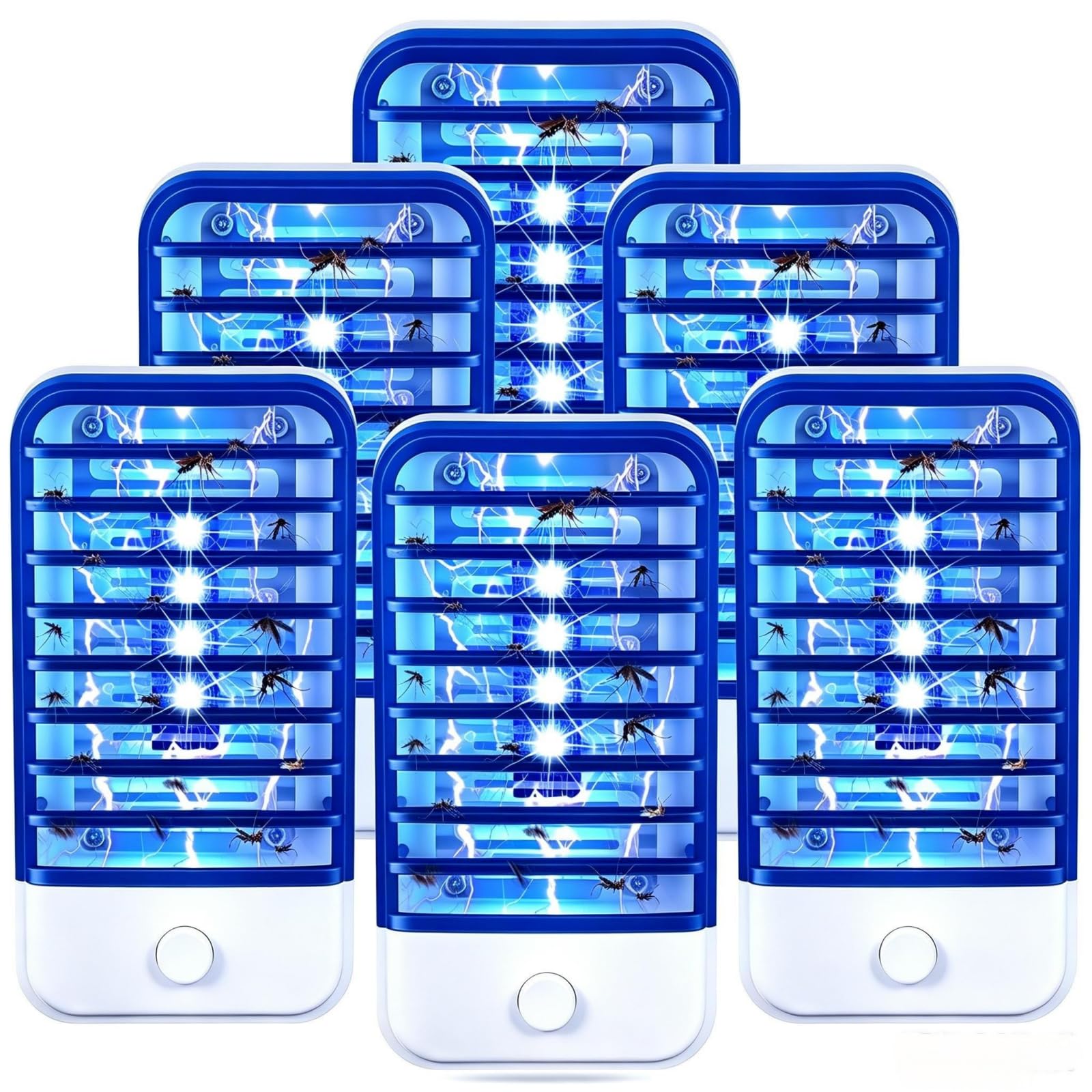 Photo 1 of 2026 New Bug Zapper Indoor Plug in Flying Insect Trap, Electronic Mosquito Zapper Ultimate Fly Zappers Gnat Traps Lamp for Home, Kitchen, Bedroom, Living Room,Office (6 Units)