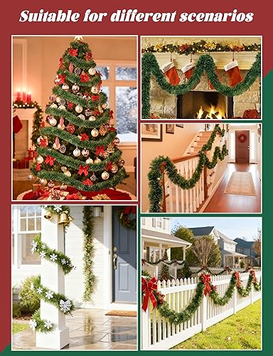 Miniatura 5 de Guirnalda de Navidad artificial de 20 pies  Verde suave vid verde para decoración del hogar, fiesta de boda, decoración del hogar, decoración