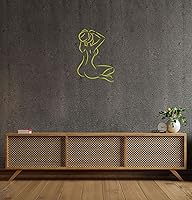 Vista 3 de Naked girl wall decor bathroom mural bedroom wall decal romantic wall sticker m297 (22 in x 15 in, lime green)