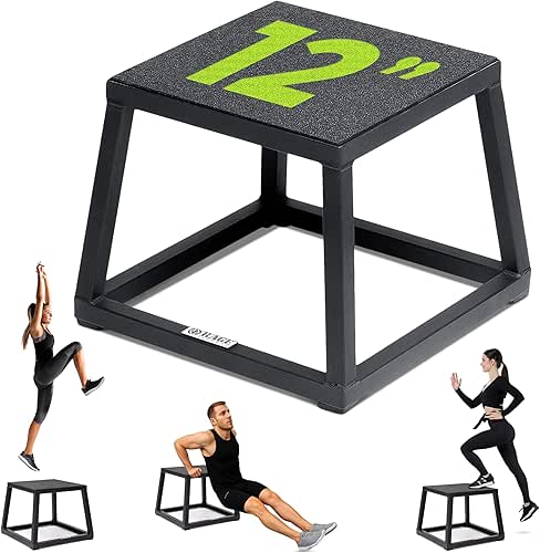 Rage Fitness Steel Plyo Box 12-18-24 Inch High Anti-Slip Pre-Assembled