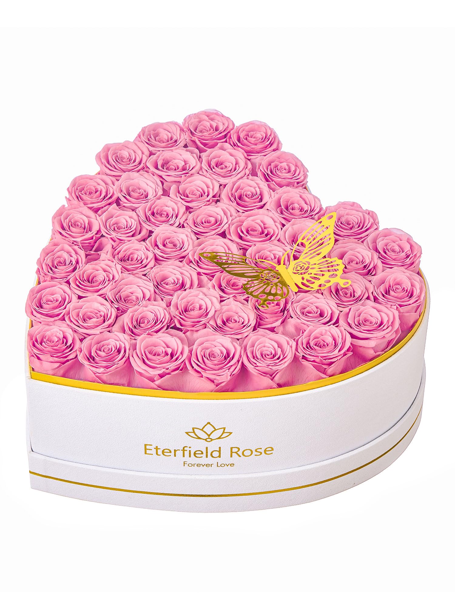 Eterfield 47 Forever Flowers in Heart Shape Box