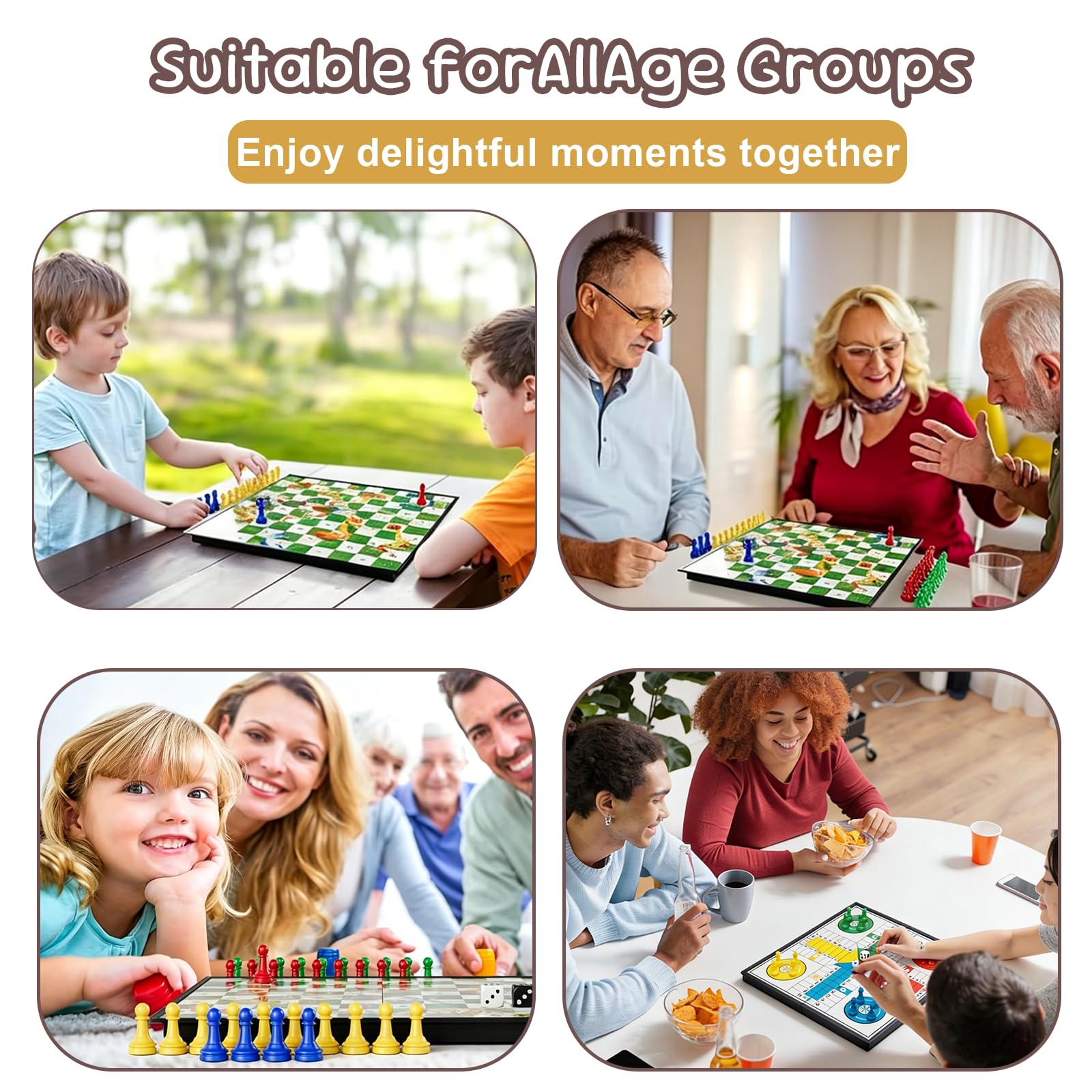 3 en 1 Parchis Magnetico Incluye Serpientes Escaleras, Ajedrez Aviones Ajedrez con Dados, Portátil Ajedrezs para Niños, Juegos Educativos para Toda Familia, Ideales para Viajes por Carretera