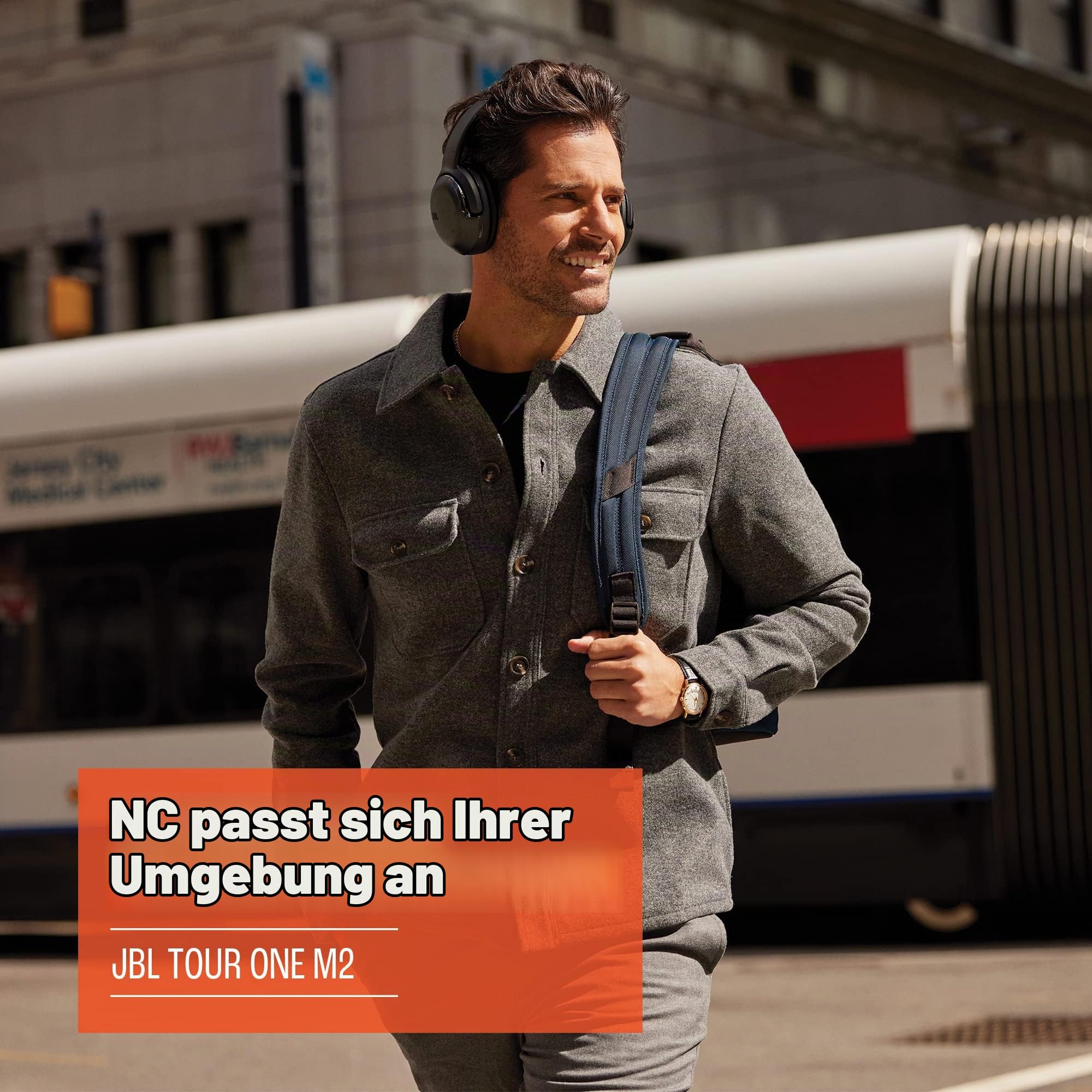 JBL Tour One M2 Kabellose Over-Ear-Kopfhörer mit Geräuschunterdrückung, Schwarz JBLTOURONEM2BAM