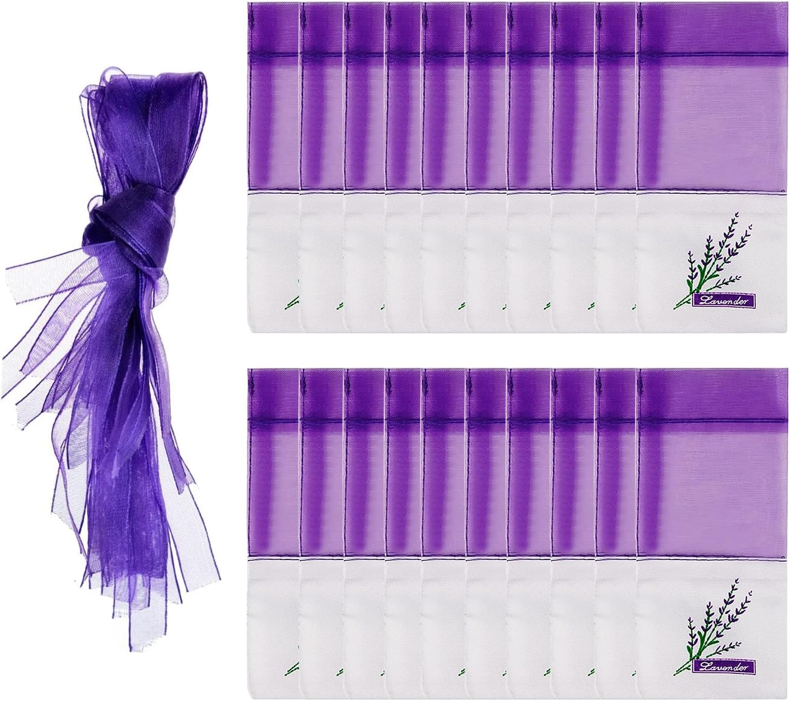 Lot de 20 sacs vides pour lavande, épices, lavande, petits sacs en