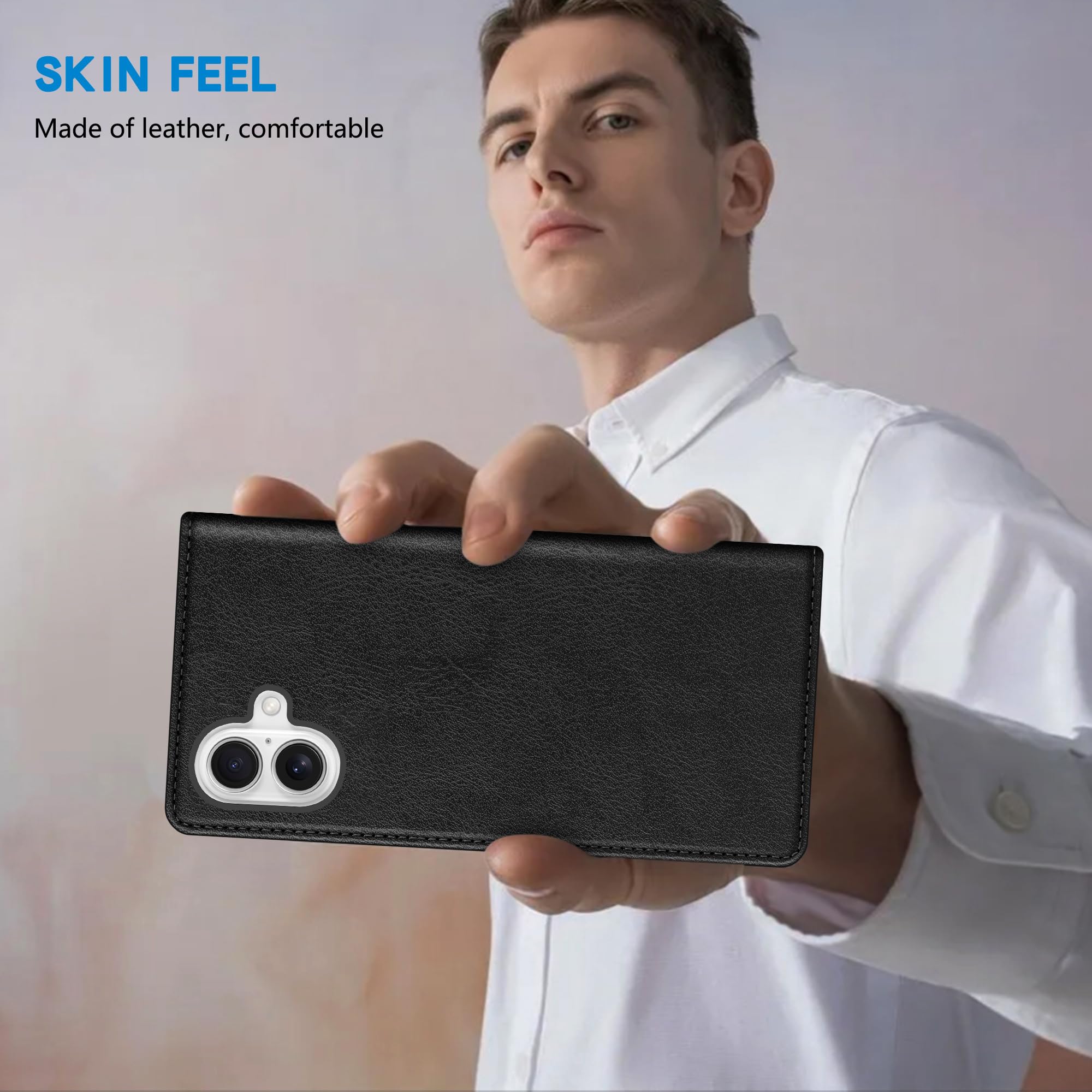 Amazon.com: ZZXX for iPhone 16 Wallet Case Strong Magnetic 6.1