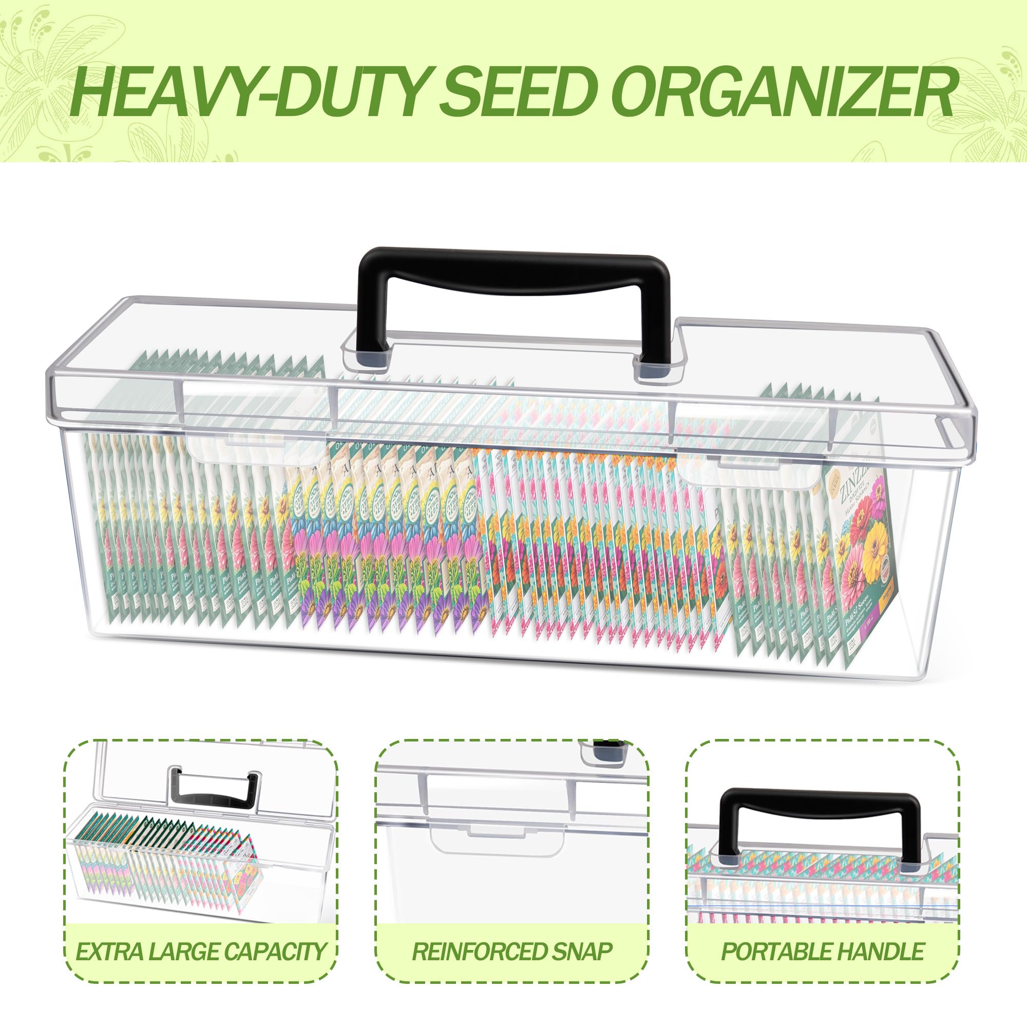 Amazon.com - GRETJOB Seed Organizer Storage Box - 2 Pack Clear