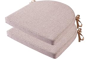 Outdoor Dining Chair Cushions Set of 4 – 18x18 Inch Washable Non-Slip...