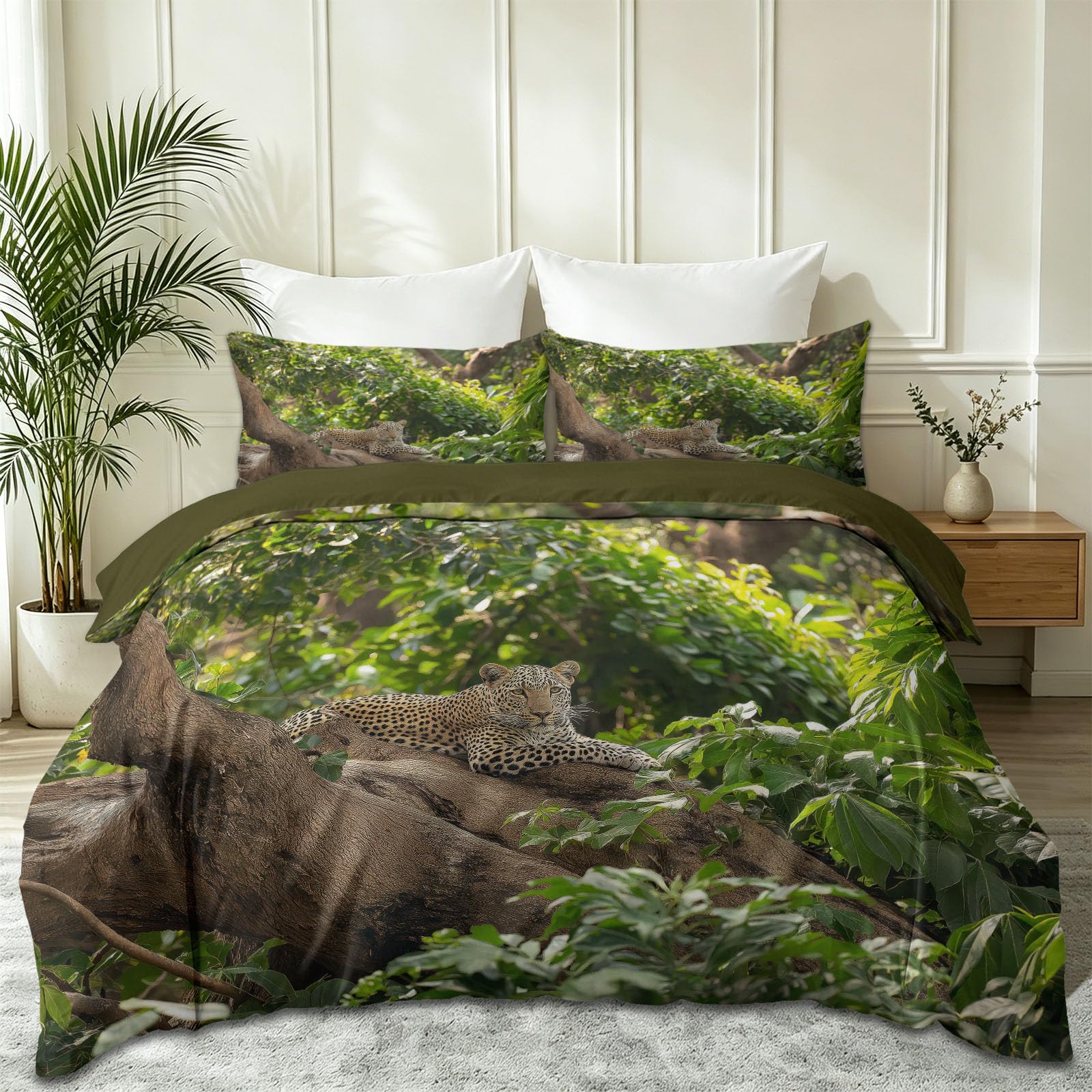 Naturlandschaft Dschungel Bettwäsche 155x220 cm Mikrofaser Bettbezüge
