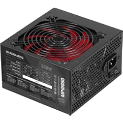 Fuente De Alimentacion Variable Mars Gaming MPIII850, Fuente Alimentación PC ATX 850W, 5 Años Garantía, Tecnología Silenciosa AI-RPM, 85% Eficiencia, Negro