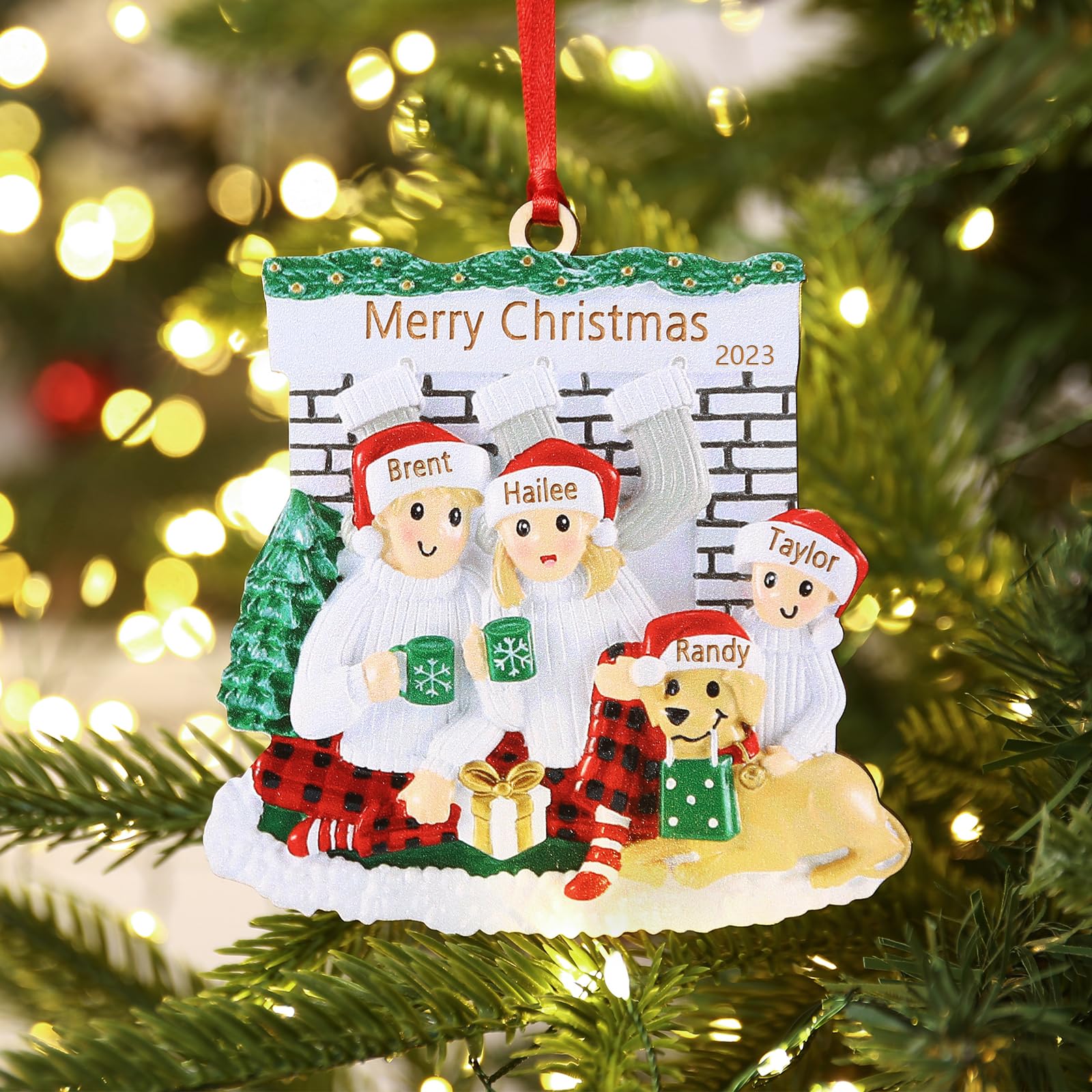 Ornamenti Natalizi Personalizzati Famiglia Pupazzo Di Neve - In Resina Con Nomi, Per Albero Di Natale, Regalo 2025