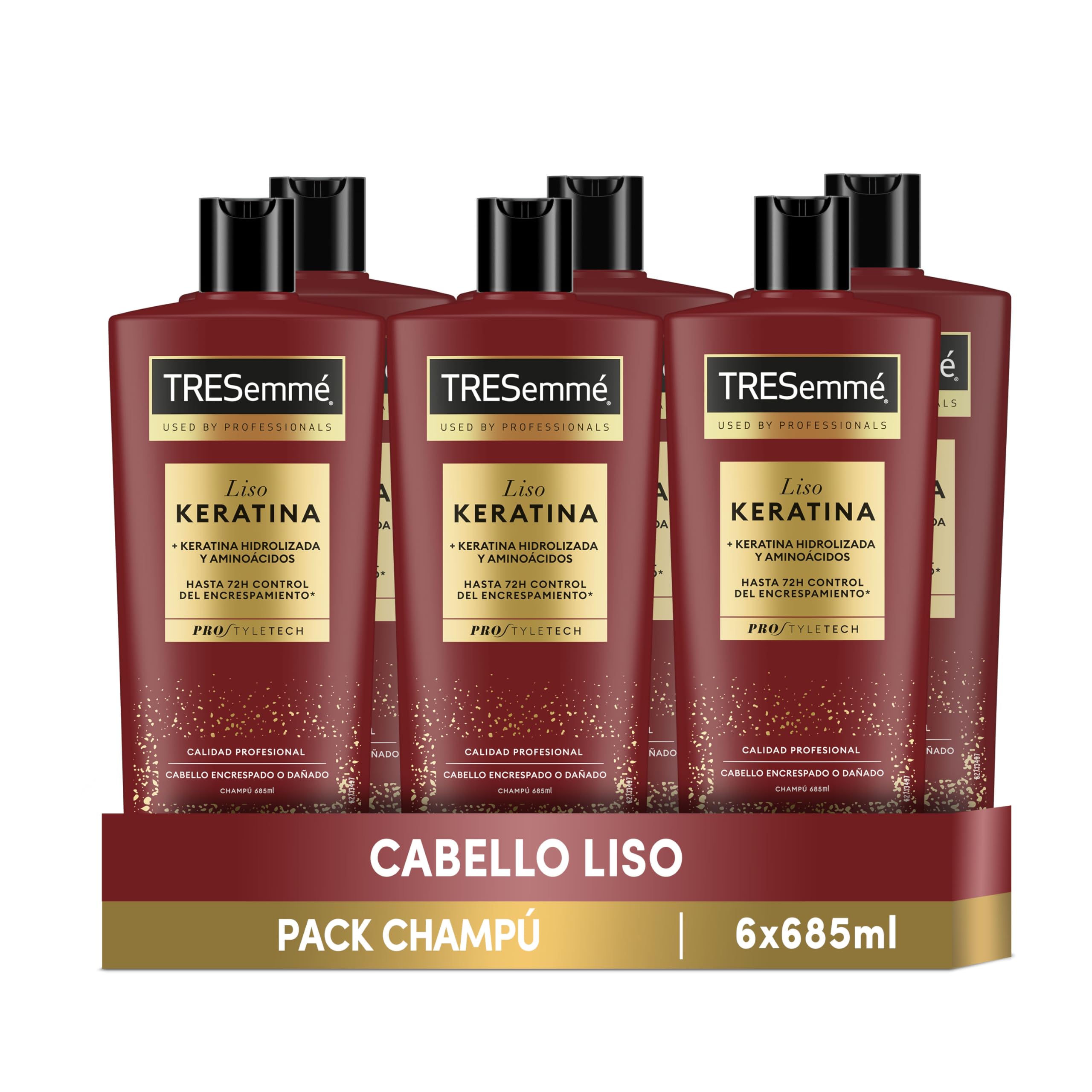 Liso Keratina Shampoo for Frizzy or Damaged Hair with Marula and Keratina Oil, 6 x 685