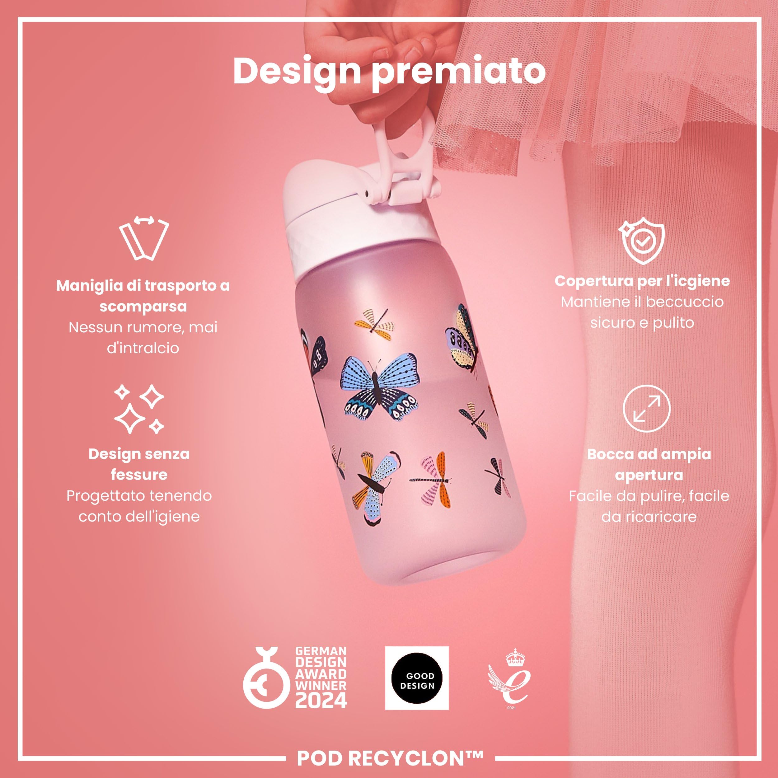 ION8 Borraccia per Bambini 350ml a Prova di Perdite Lavabile in Lavastoviglie Senza BPA