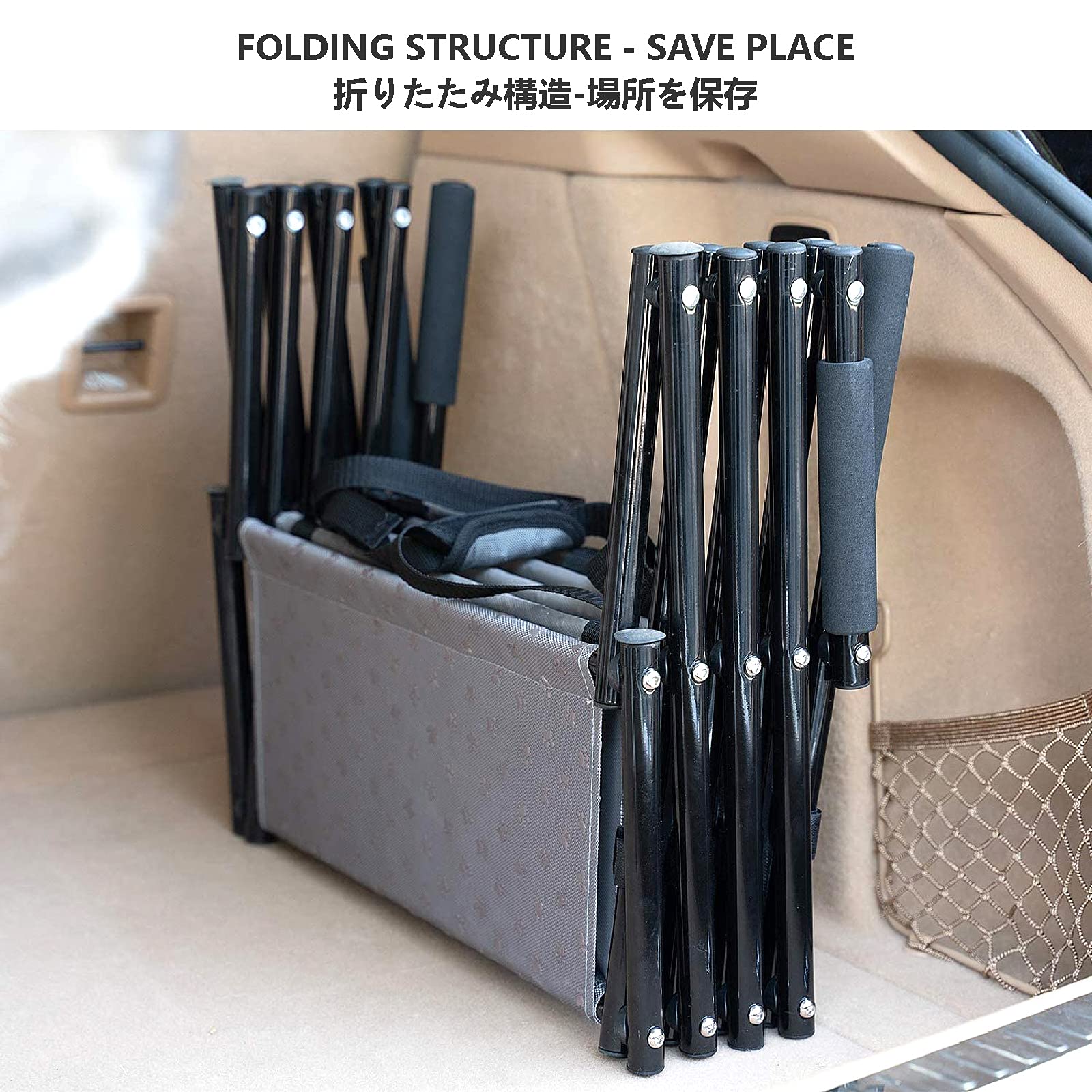Rampas para perros para perros grandes, cargables hasta 68 kg Escaleras para perros con placas de refuerzo, rampas para autos para perros Plegables, escalera para mascotas liviana antideslizante, 5