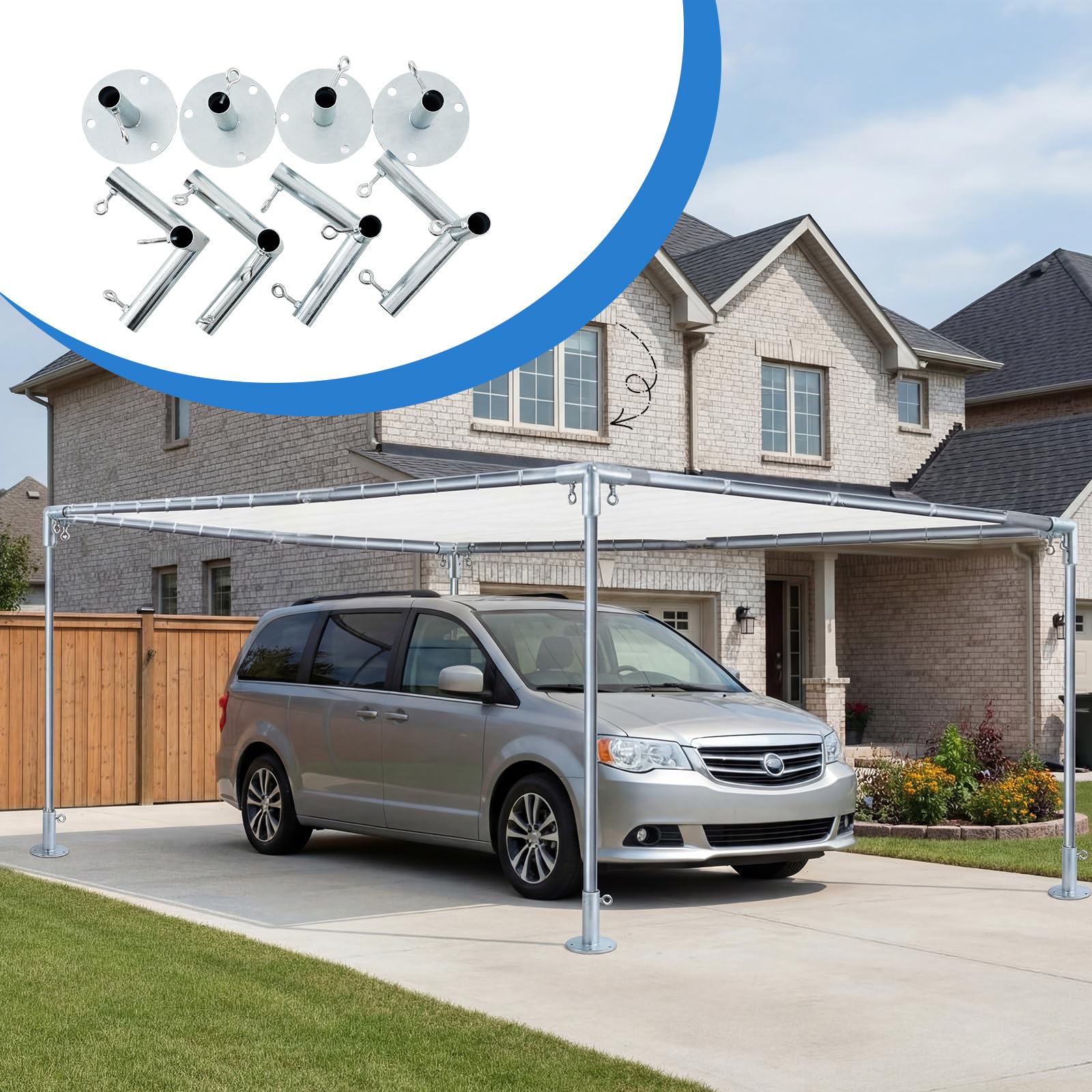 Frienda Canopy Fittings - Easy Carport Assembly -5 Frienda Canopy Fittings - Easy Carport Assembly -5