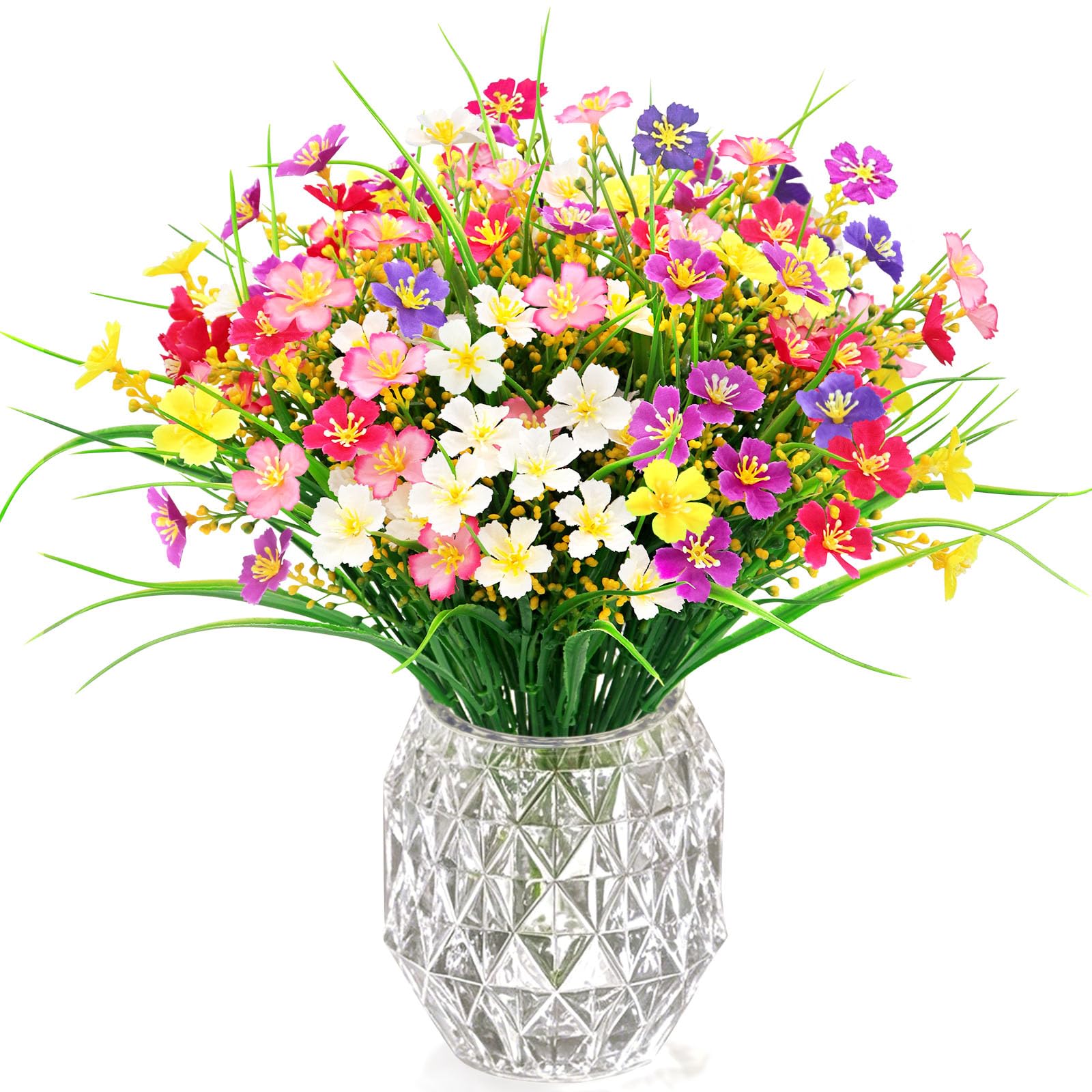 Yueshop Künstliche Blumen, UV-beständige künstliche Pflanzen, für den Außenbereich, realistische Gänseblümchen, Kunstkunststoff, Gänseblümchen, für den Innenbereich, Zuhause, Hochzeit, Veranda