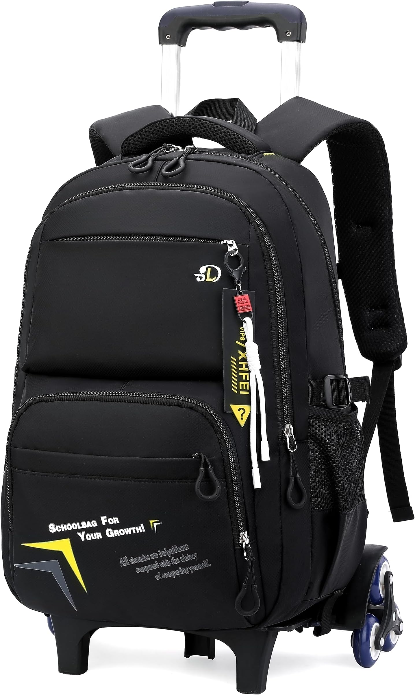 ETAISHOWRolling Backpack for Boys Kids Backpack with Wheels Trolley School Bag Wheeled Bookbag with 6 Wheels