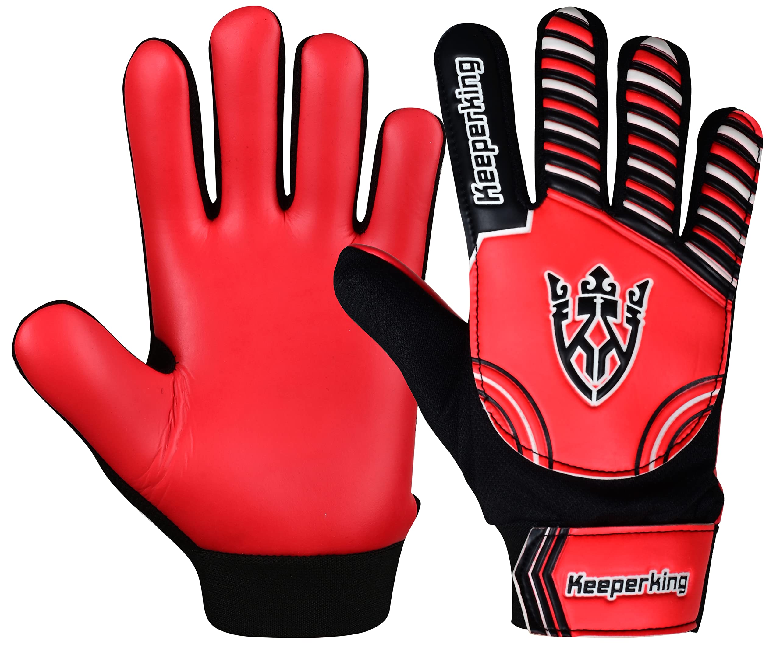 Keeperking Torwarthandschuhe Kinder, Jungen und Mädchen, Junior Fußballhandschuhe Fußball Spielerhandschuhe für Jungen tormannhandschuhe Große 4-7