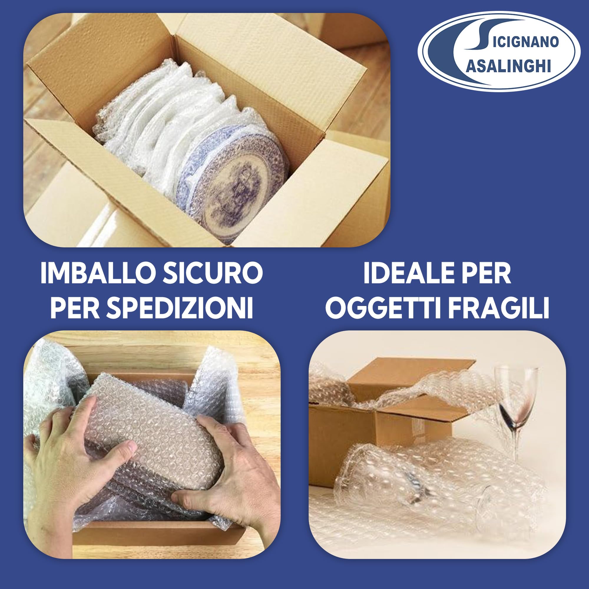 Pluriball Airfilm per Imballaggi Bobina a Bolle Aria Protettiva per Spezioni, Traslochi e Imballo Oggetti Fragili (100 mt x 100 h cm, 1 Confezione)