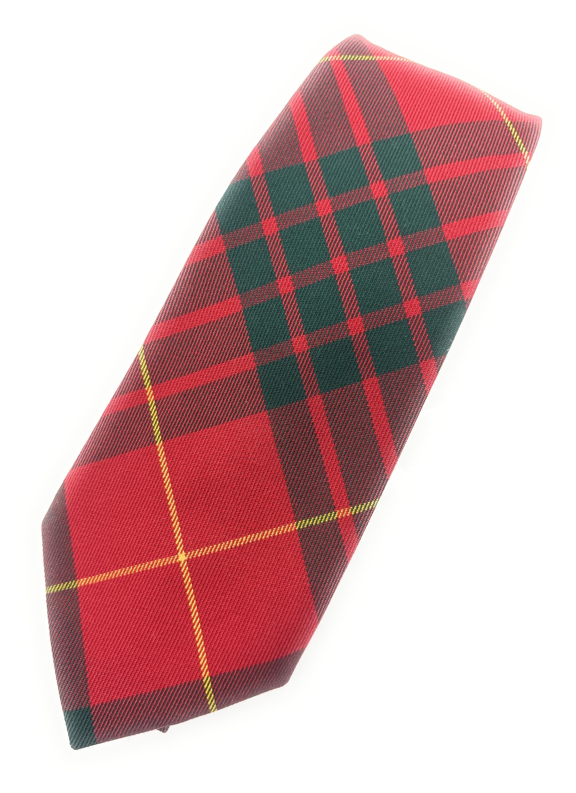 Scottish Tartan Necktie, Traditional Clan Pattern, Made in Scotland, Multiple Tartans Available (Cameron)