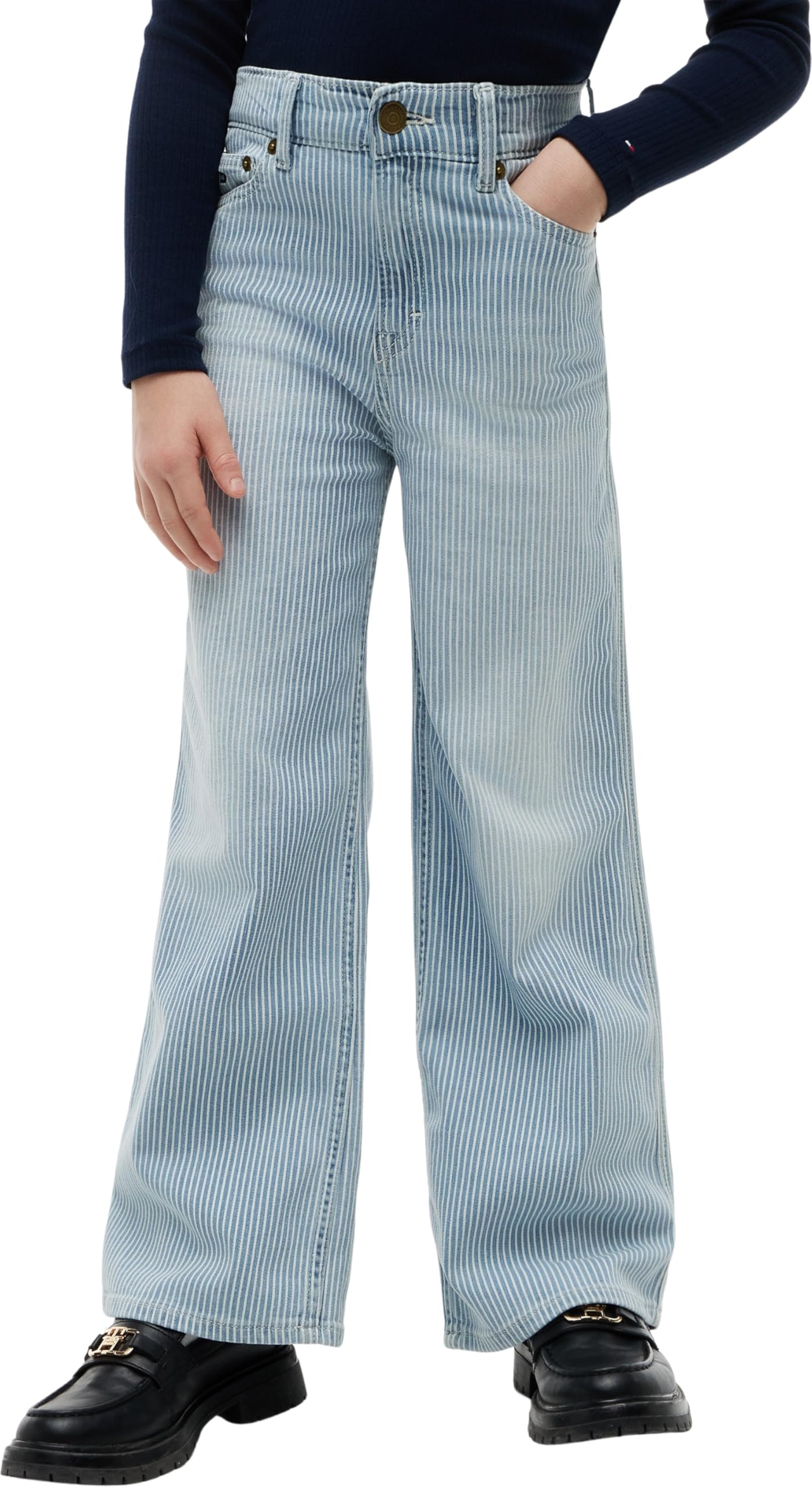 Tommy Hilfiger Mabel Denim Stripe Kg0kg09418 - Otros Pantalones Vaqueros Niñas