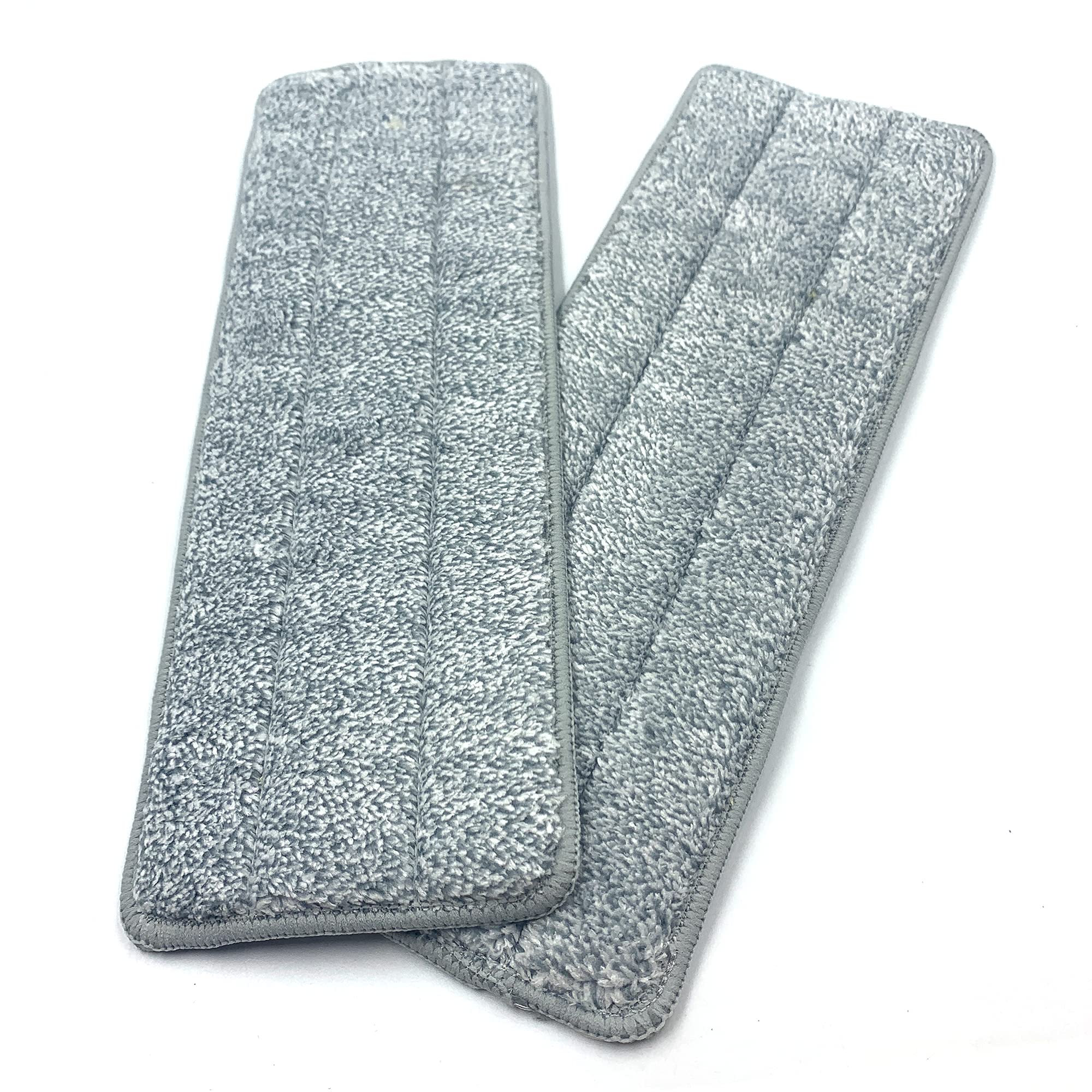 Flat Mop Pads, Washable and Super Absorbing Microfibre Mop Pads for All Floor Types (Pack of 2 Mop Refill Pads)