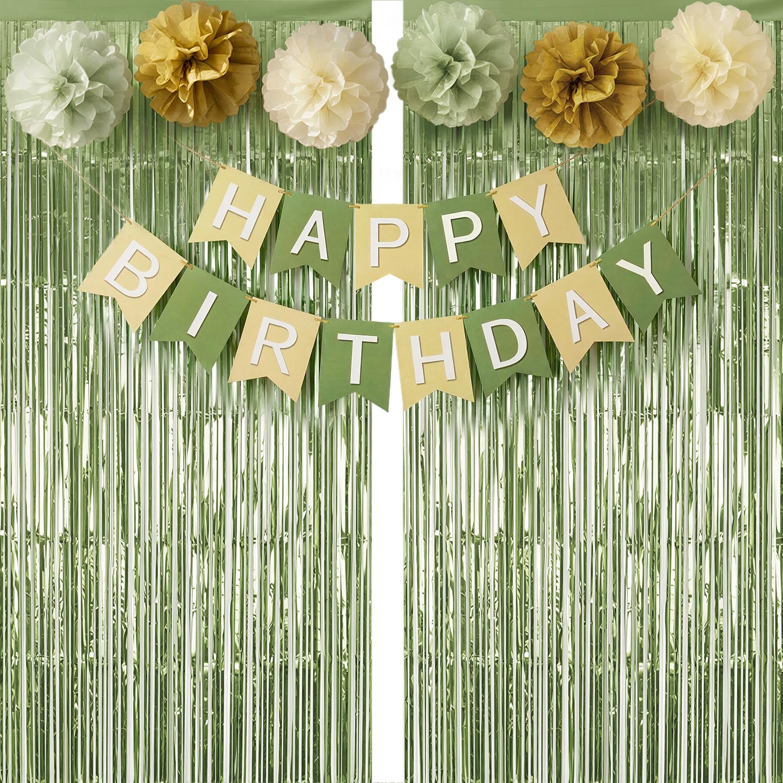 G2PLUS Green Birthday Decorations Set, Birthday Party Backdrop Decorations — image 1