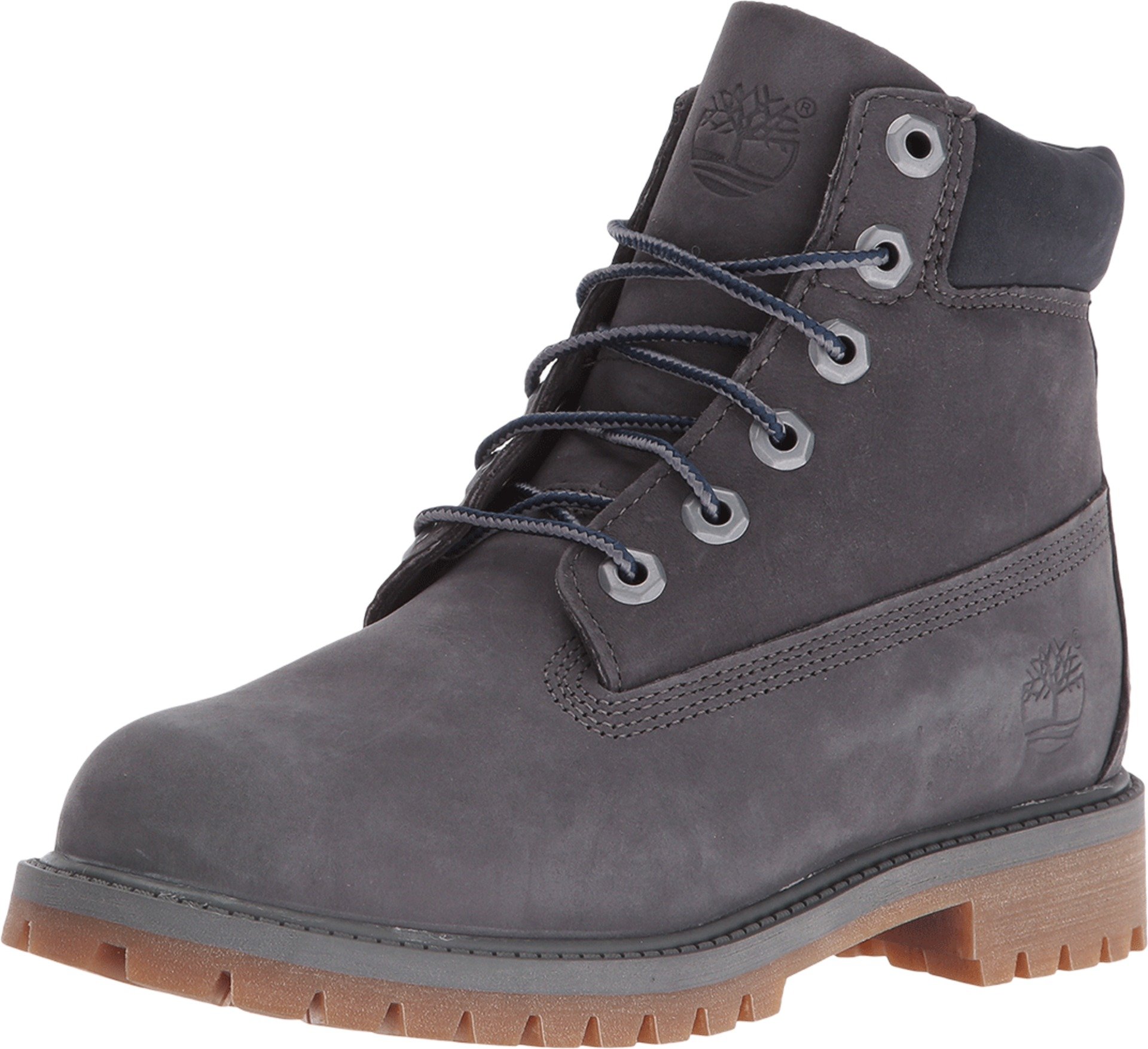 Timberland 6 Inch Premium Big Kid's Waterproof Boots Dark Grey Nubuck tb0a1b9s (4 M US)