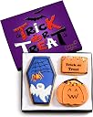 Halloween Cookie Gift Basket, Hand Decorated Vanilla Sugar Cookies Gourmet Dessert Spooky Trick Or Treat Gift Box For Boys Girls Kids Children Adults 3 Count