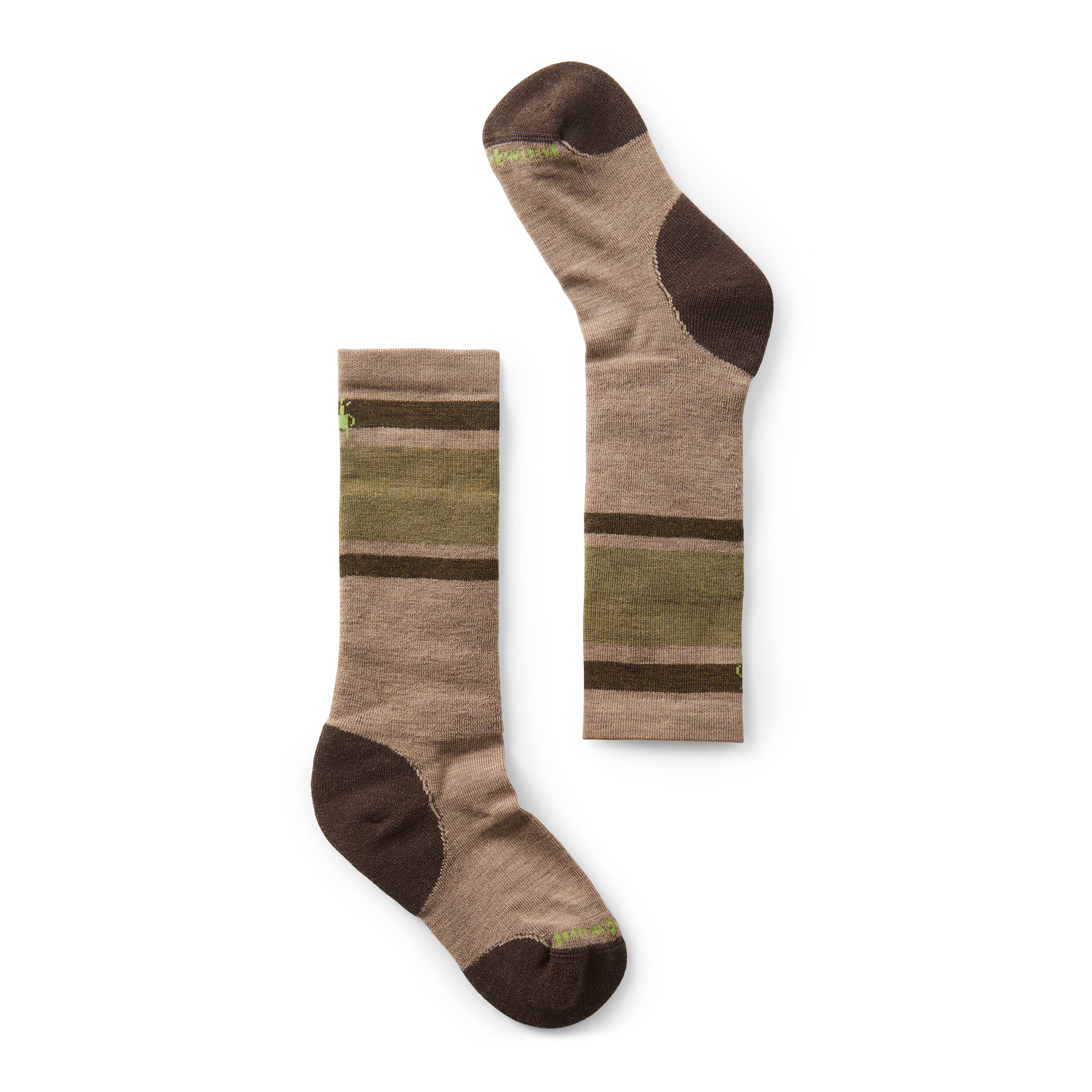 Smartwool Kids' Wintersport Full Cushion Stripe Otc Socks Kids' Wintersport Full Cushion Stripe OTC Socks Unisex-Youth (paquete de 2)