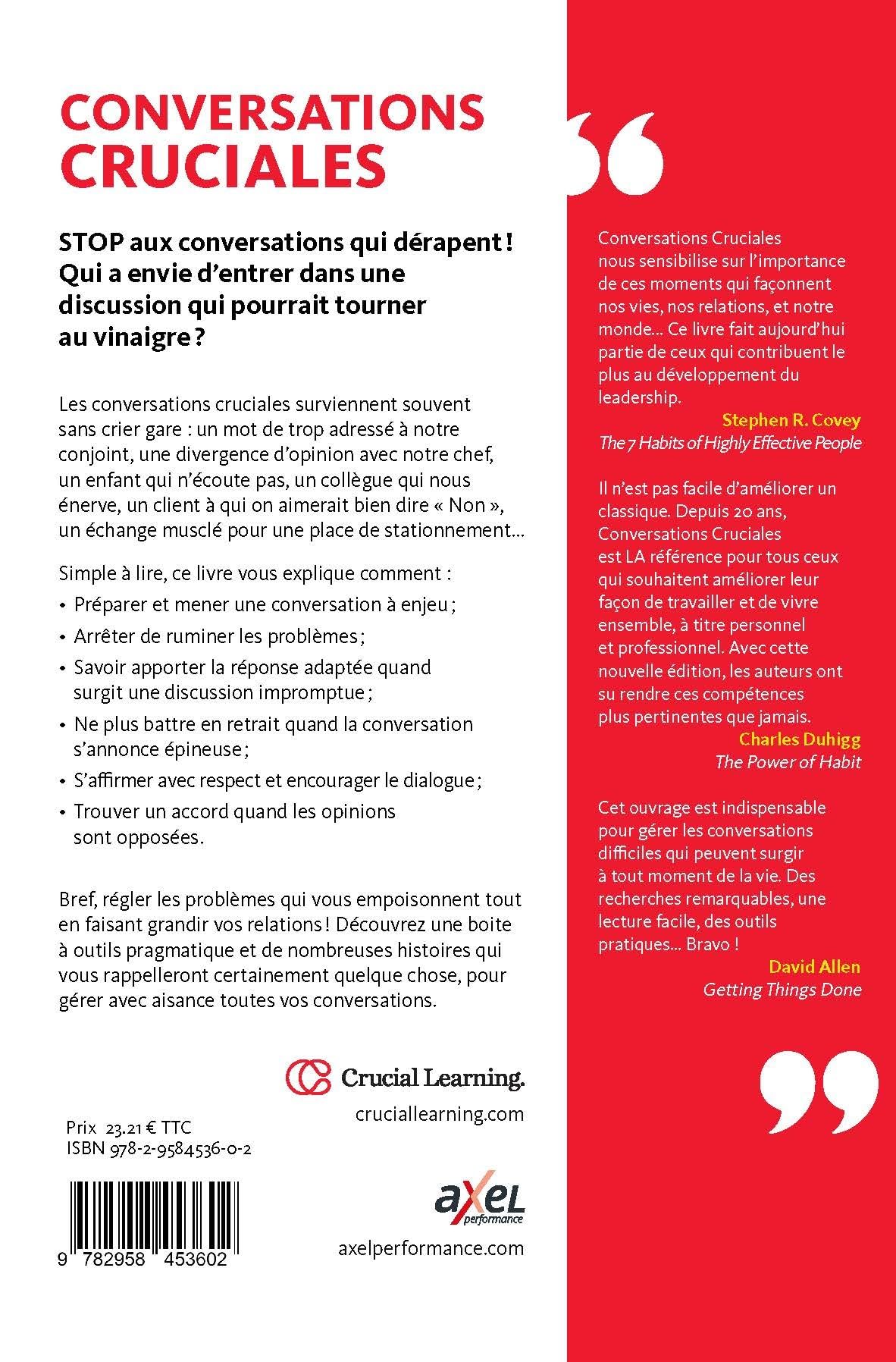 Conversations Cruciales savoir et oser dire les choses: savoir et oser dire les choses