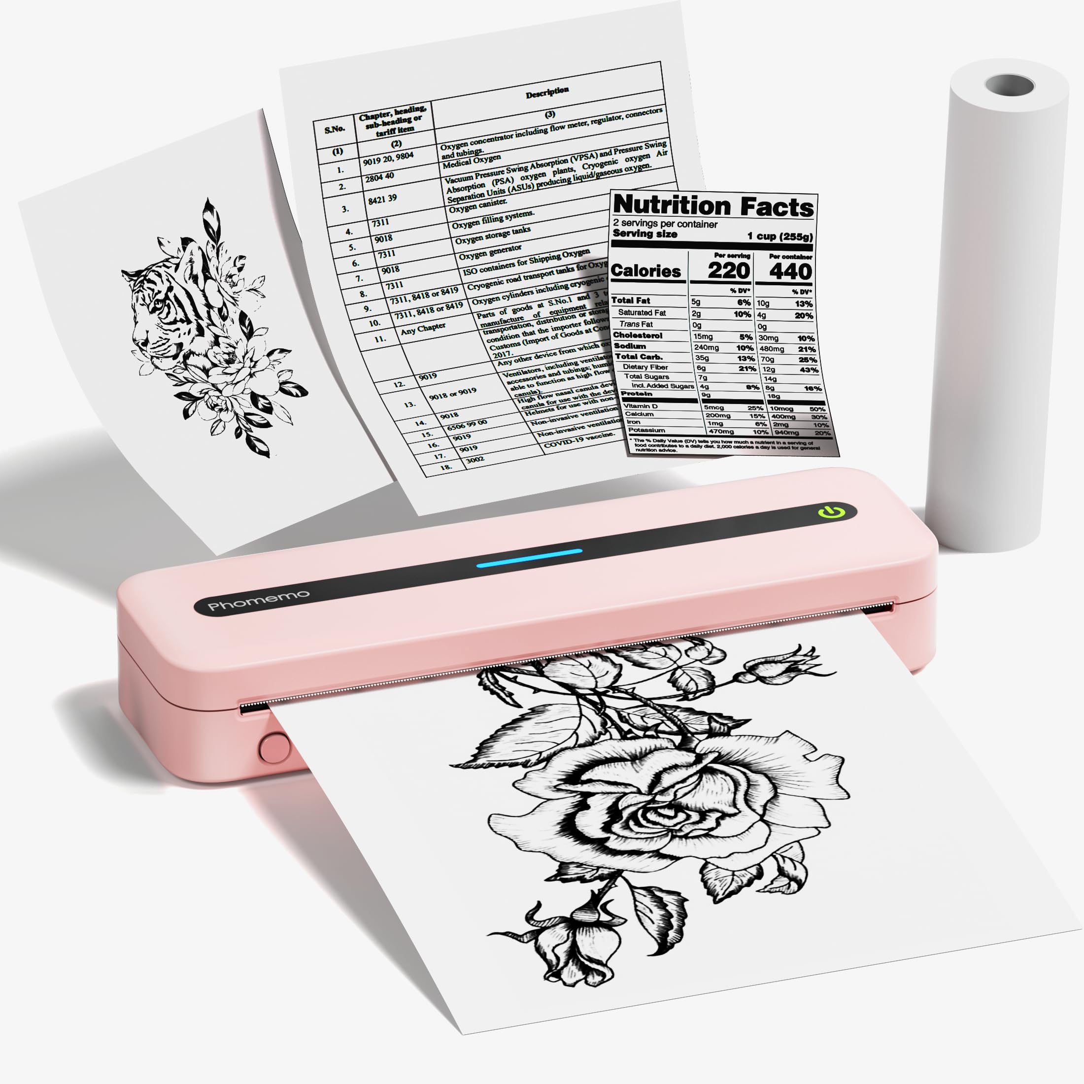 Amazon.co.jp: Phomemo M832ポータブルサーマルプリンタ、A4感熱