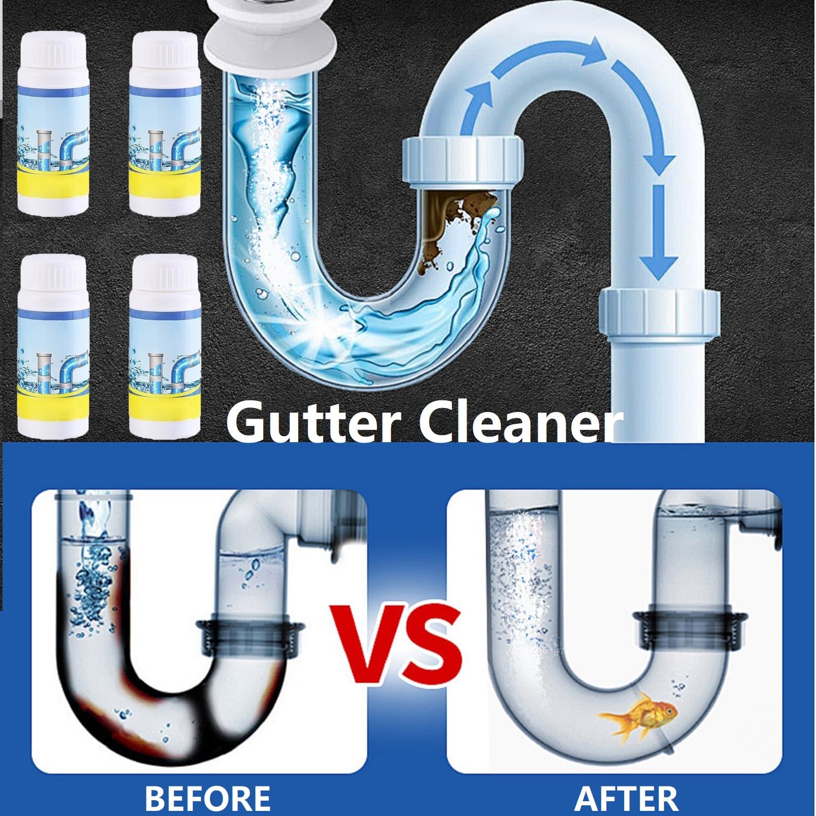 Sink and Drain Cleaner,Dragage de Tuyaux pour Toilettes,Pipe Dredge Déodorant Foam Cleaner,110g Portable Powder Cleaning Tool,Convient pour Déboucher Tuyaux dans Cuisines et Salles de Bains(4 Pièces)