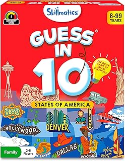Skillmatics Guess in 10 States of America, Educational Travel Toys for Boys, Girls, and Kids Who Love Card Games, Board Games, Geography and History, Gifts for Ages 8, 9, 10 and Up