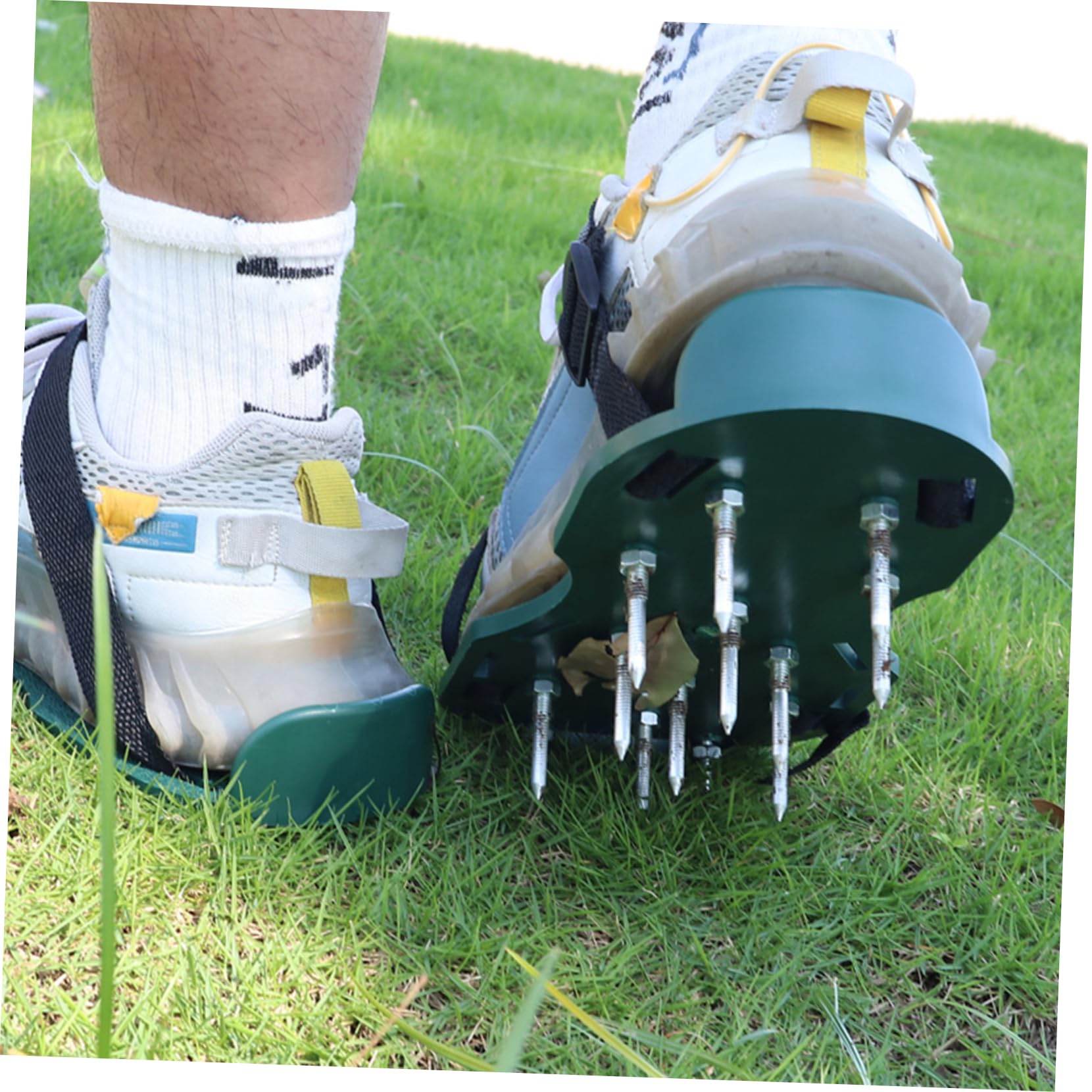 1 Juego De Escarificadores De Césped Inflables Zapatos con Pinchos para Jardinería Zapatos con Aireador De Maleza Ajustable Correas para Sandalias De Aireación Correas para
